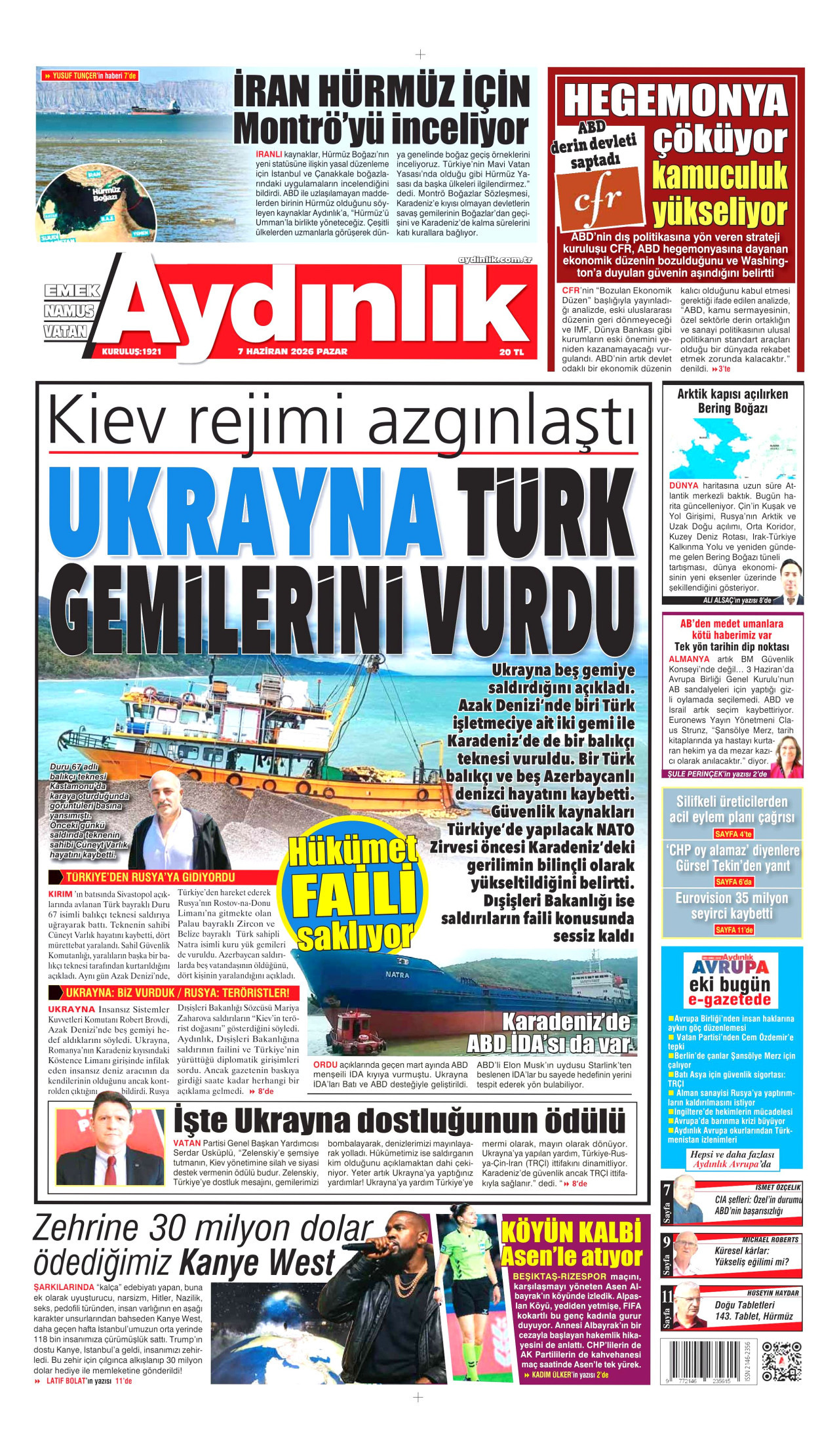 Aydınlık Gazetesi Manşet