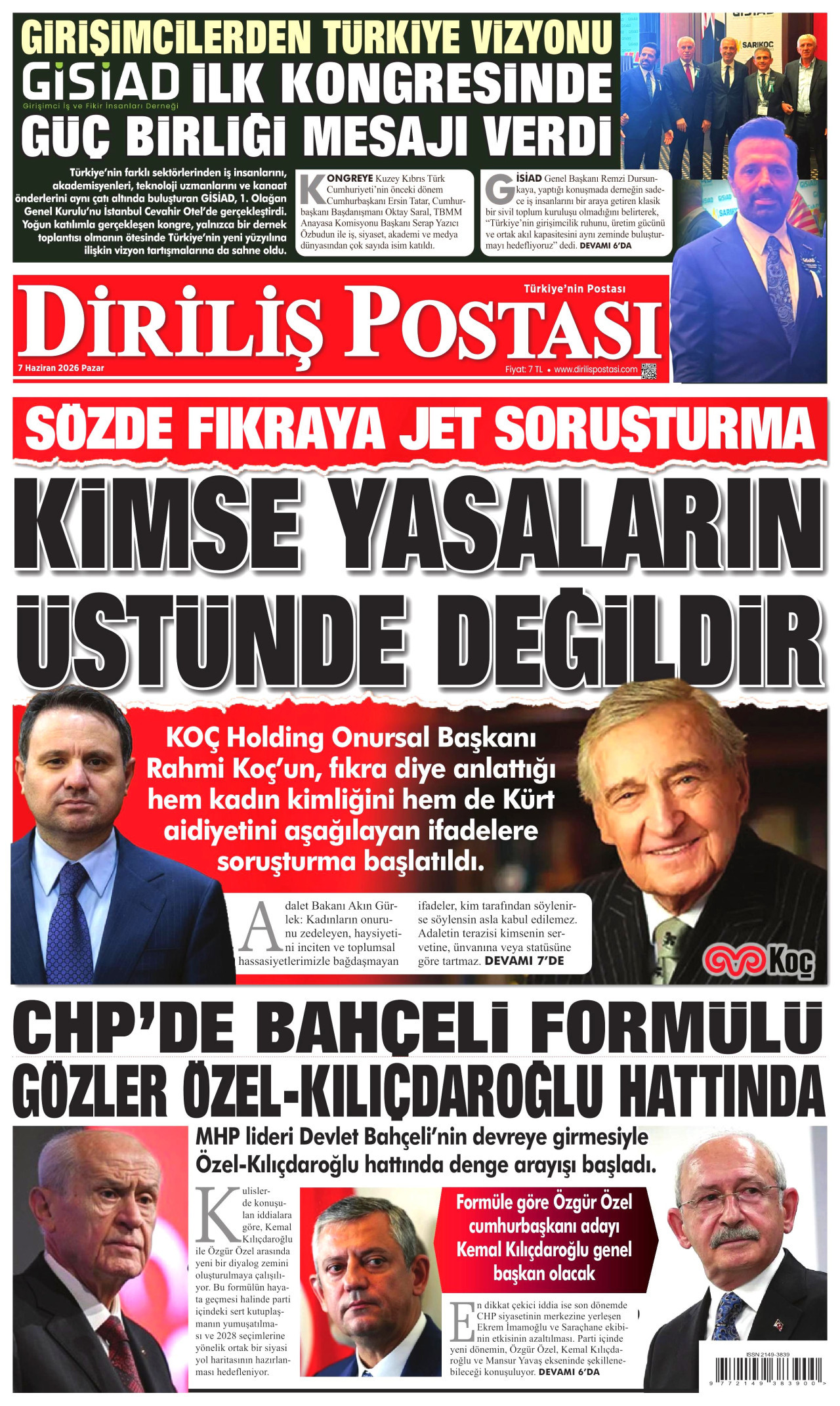 Diriliş Postası Manşet