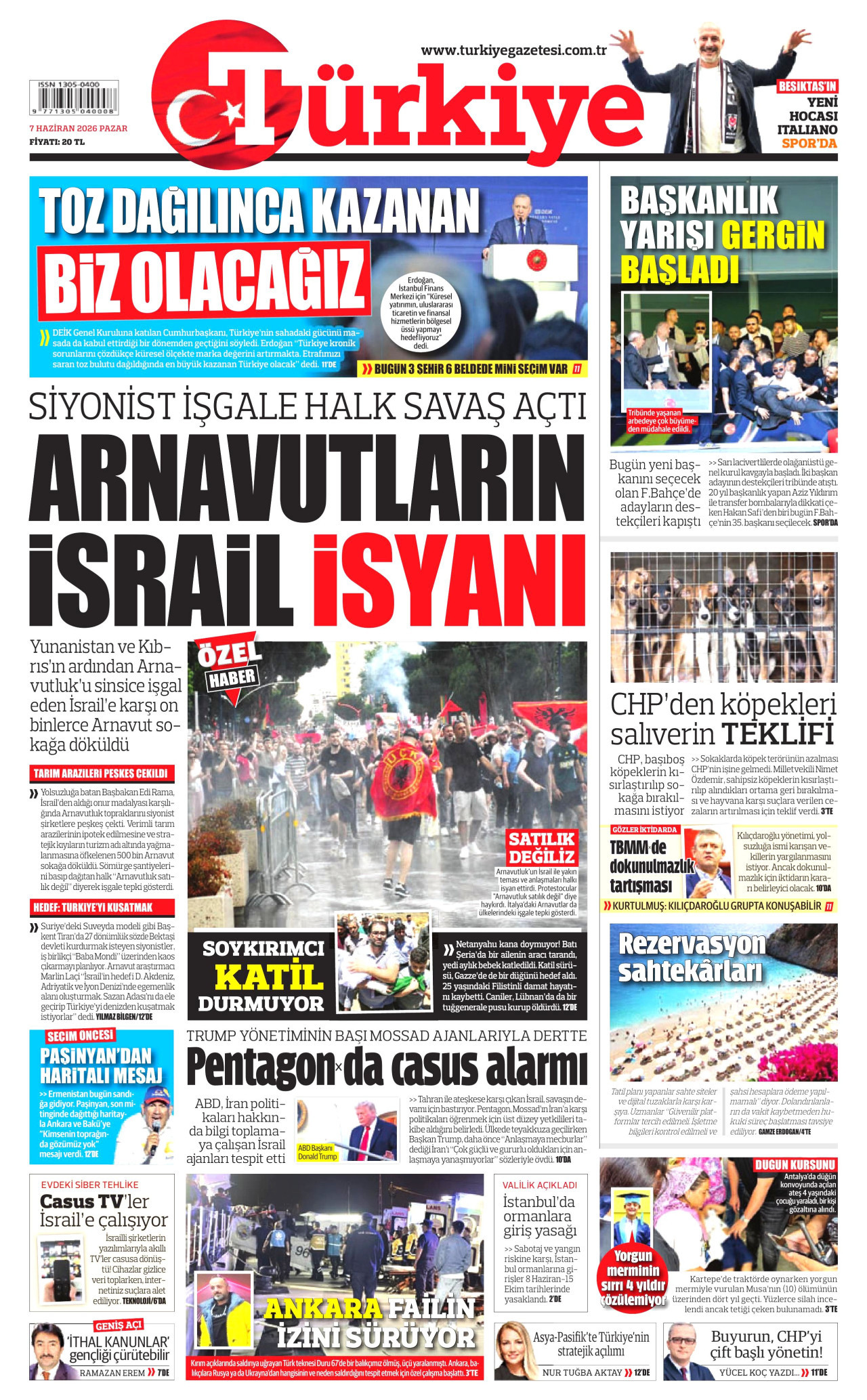Türkiye Gazetesi Gazetesi Manşeti