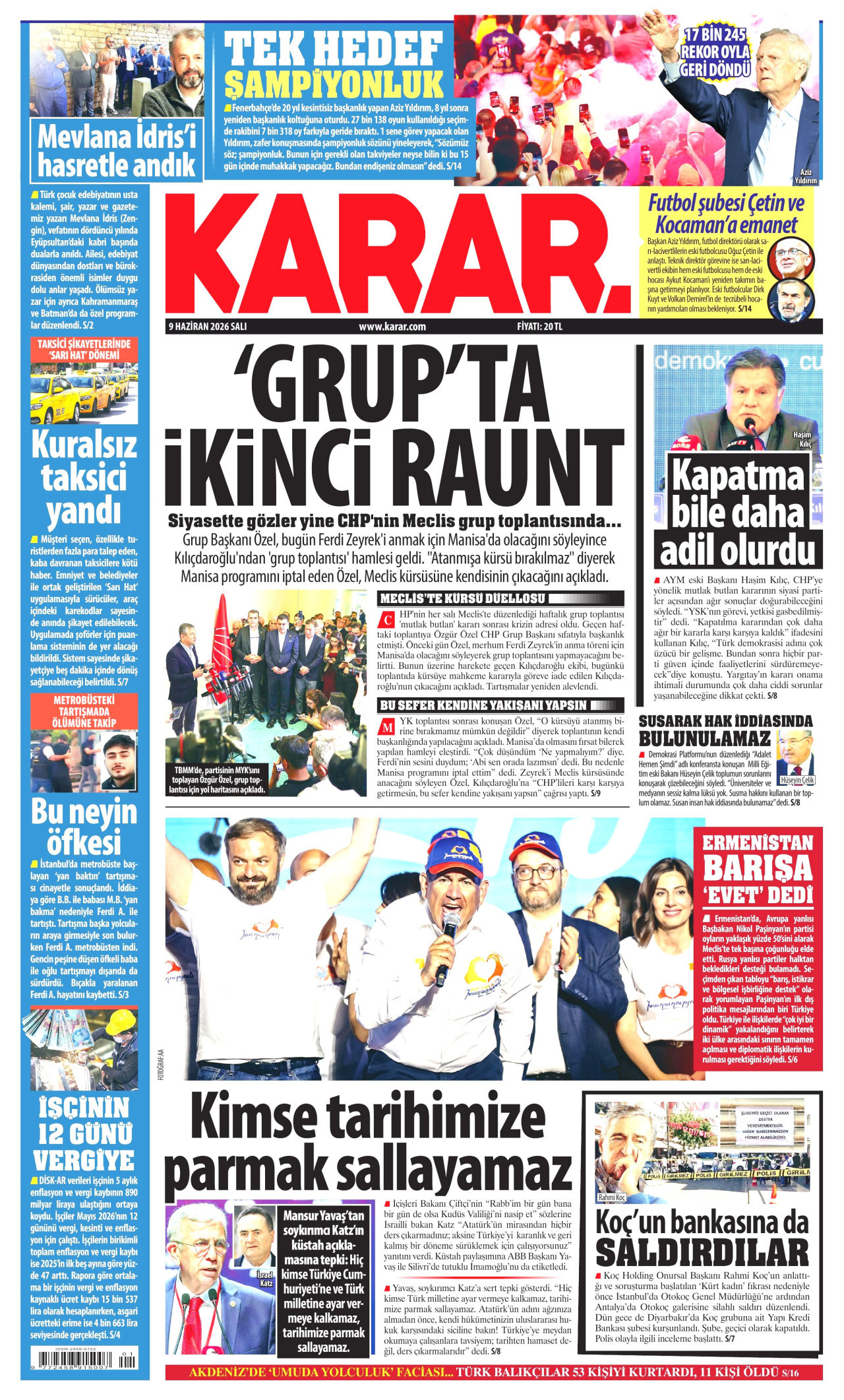 Karar Gazetesi Manşeti
