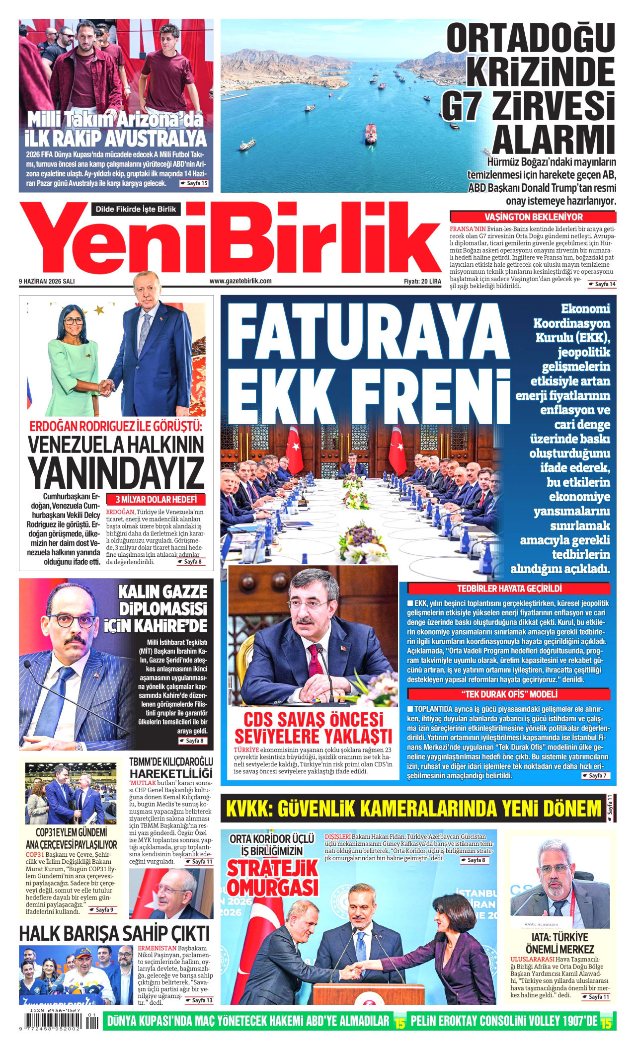 YeniBirlik Gazetesi Manşeti