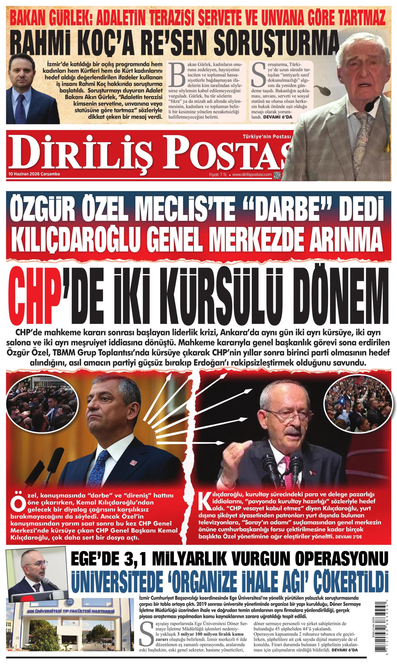 Diriliş Postası Manşet
