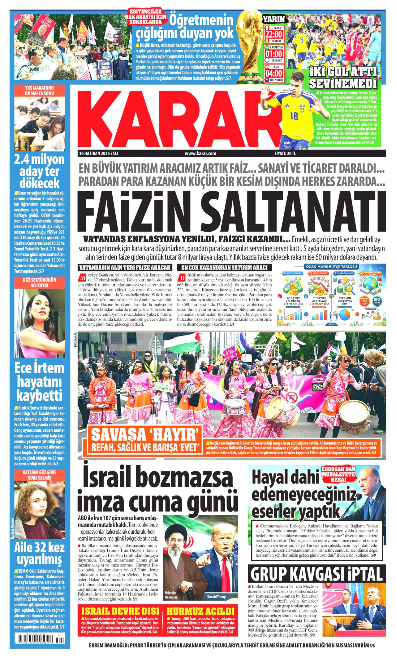 Karar Gazetesi Manşeti