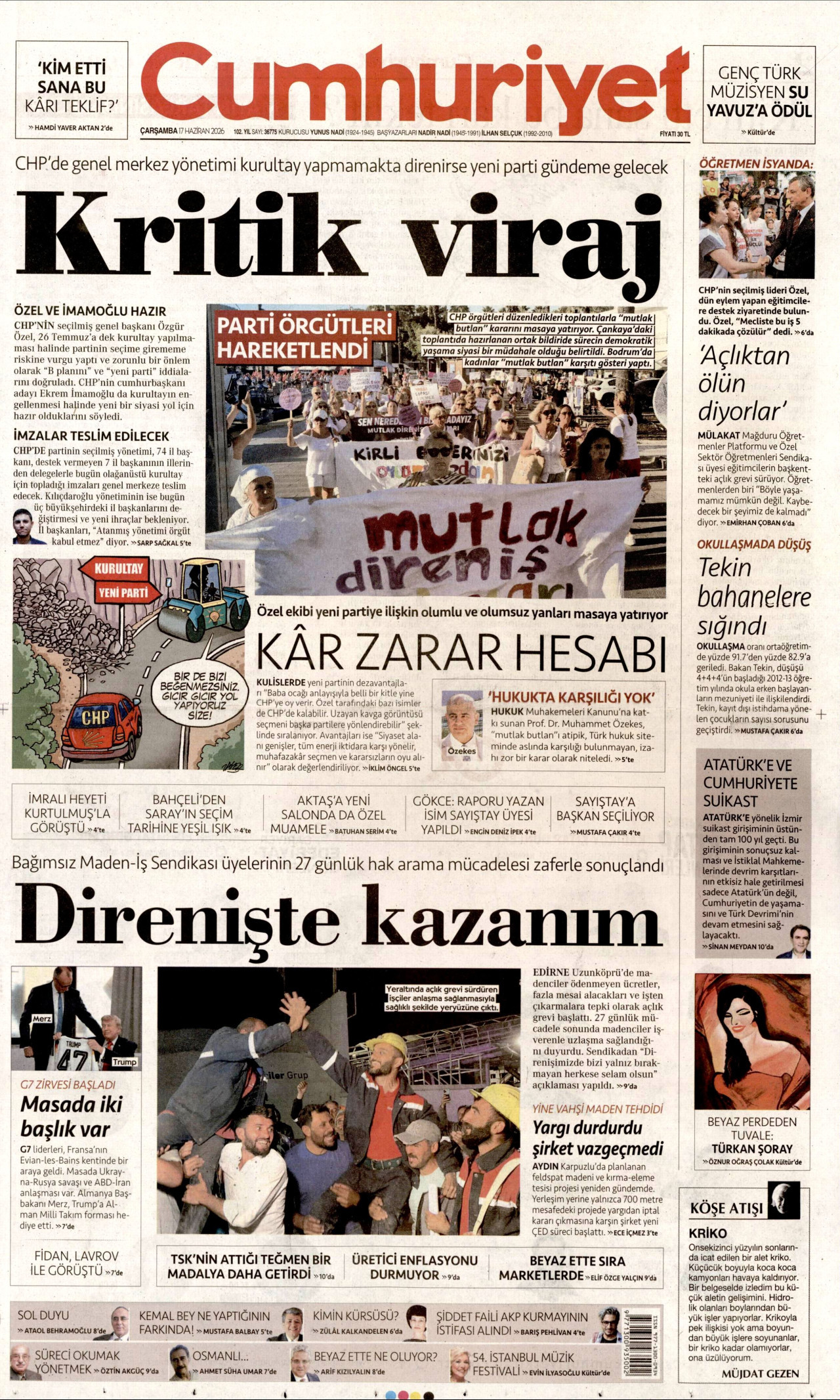 Cumhuriyet Manşet