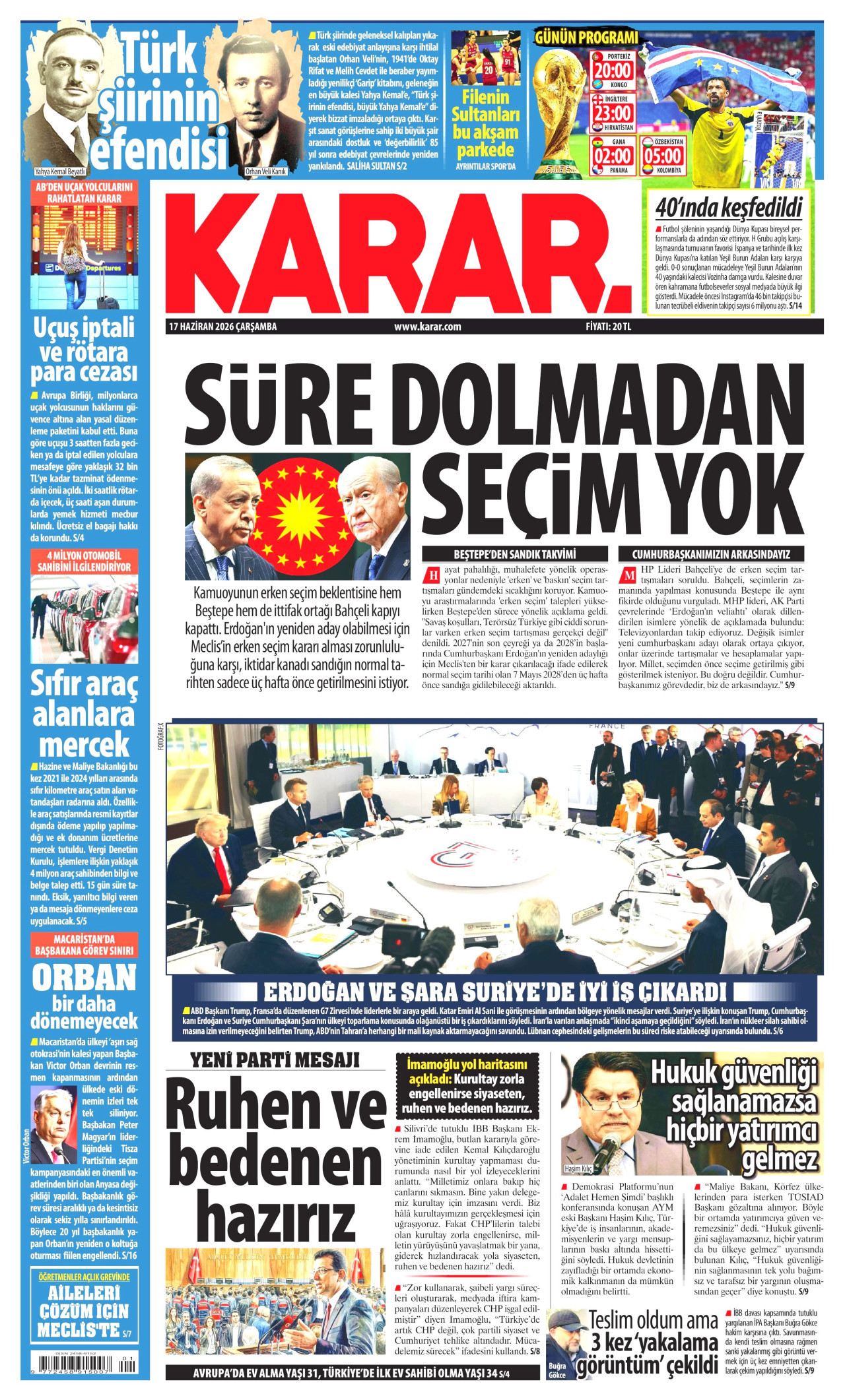 Karar Gazetesi Manşeti