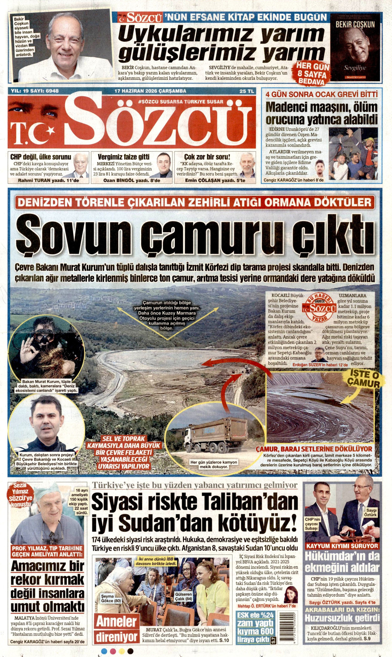 Sözcü Gazetesi Manşeti