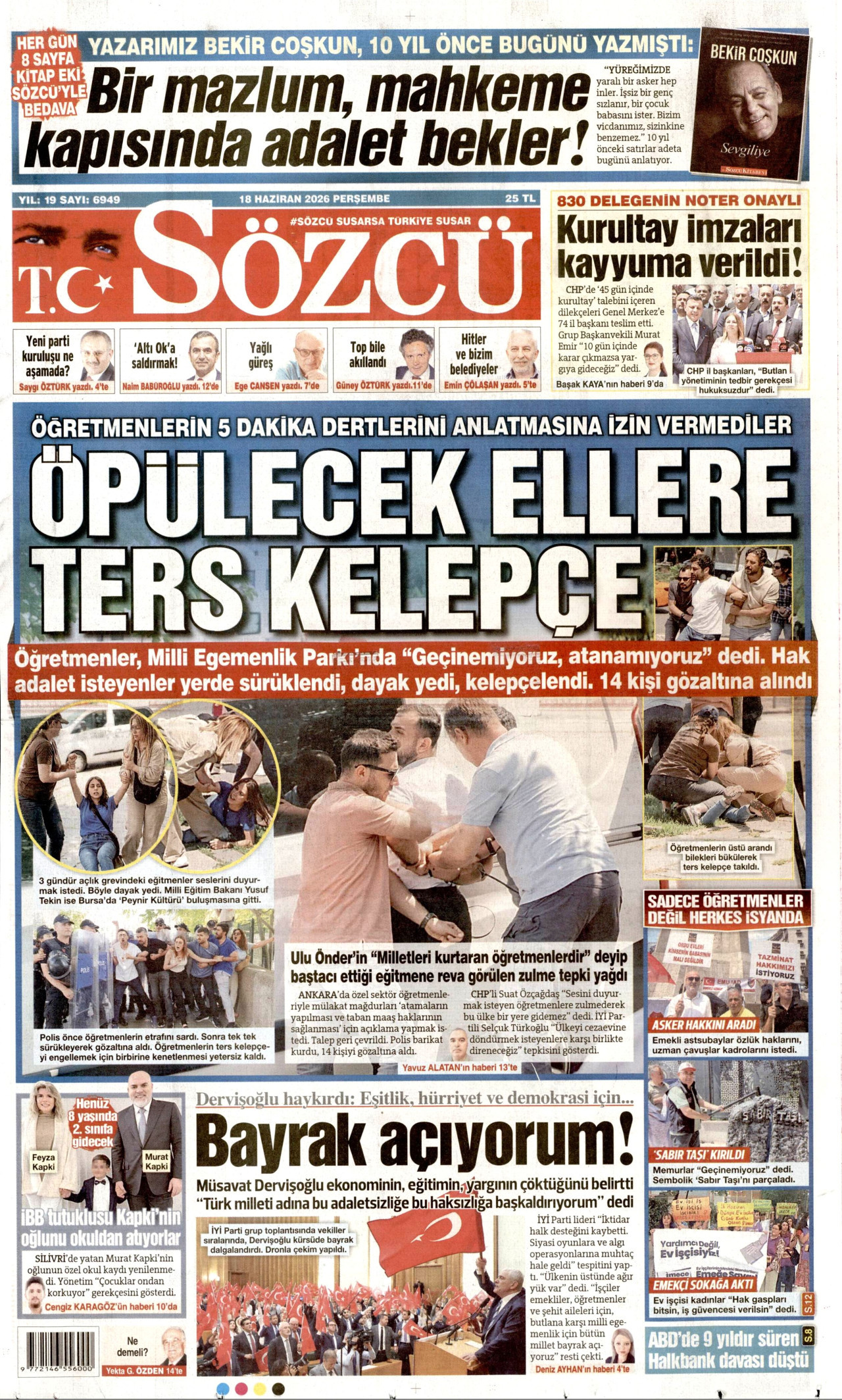 Sözcü Gazetesi Manşeti - 18.06.2026