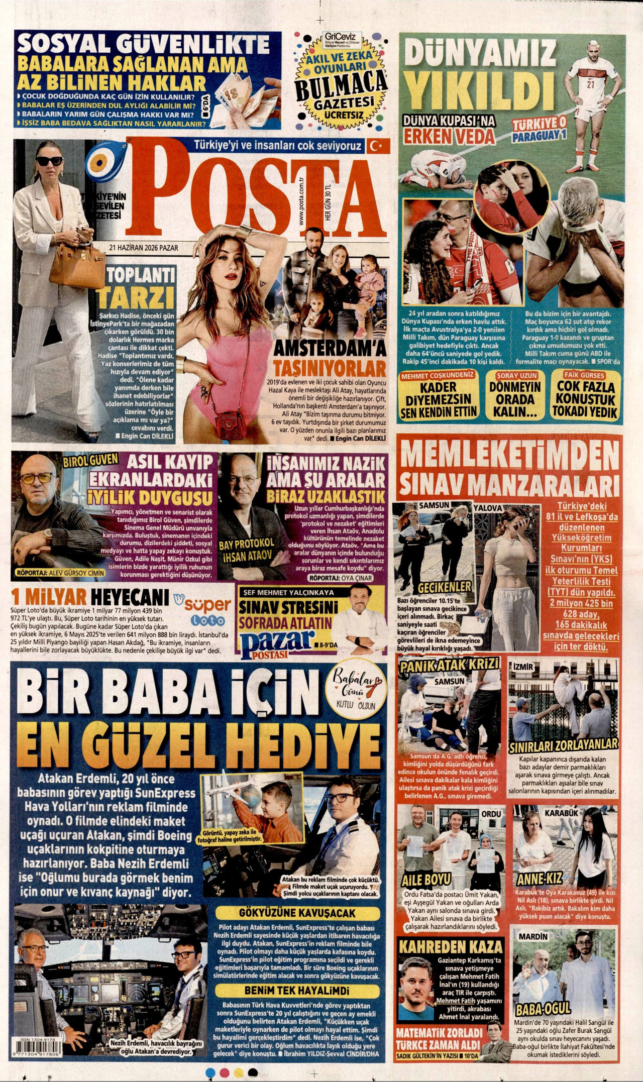 Posta Gazetesi Manşeti - 21.06.2026