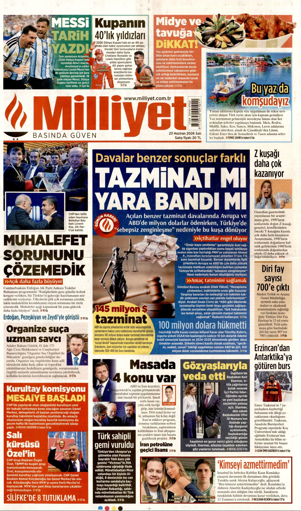 Milliyet Gazetesi Manşeti - 23.06.2026