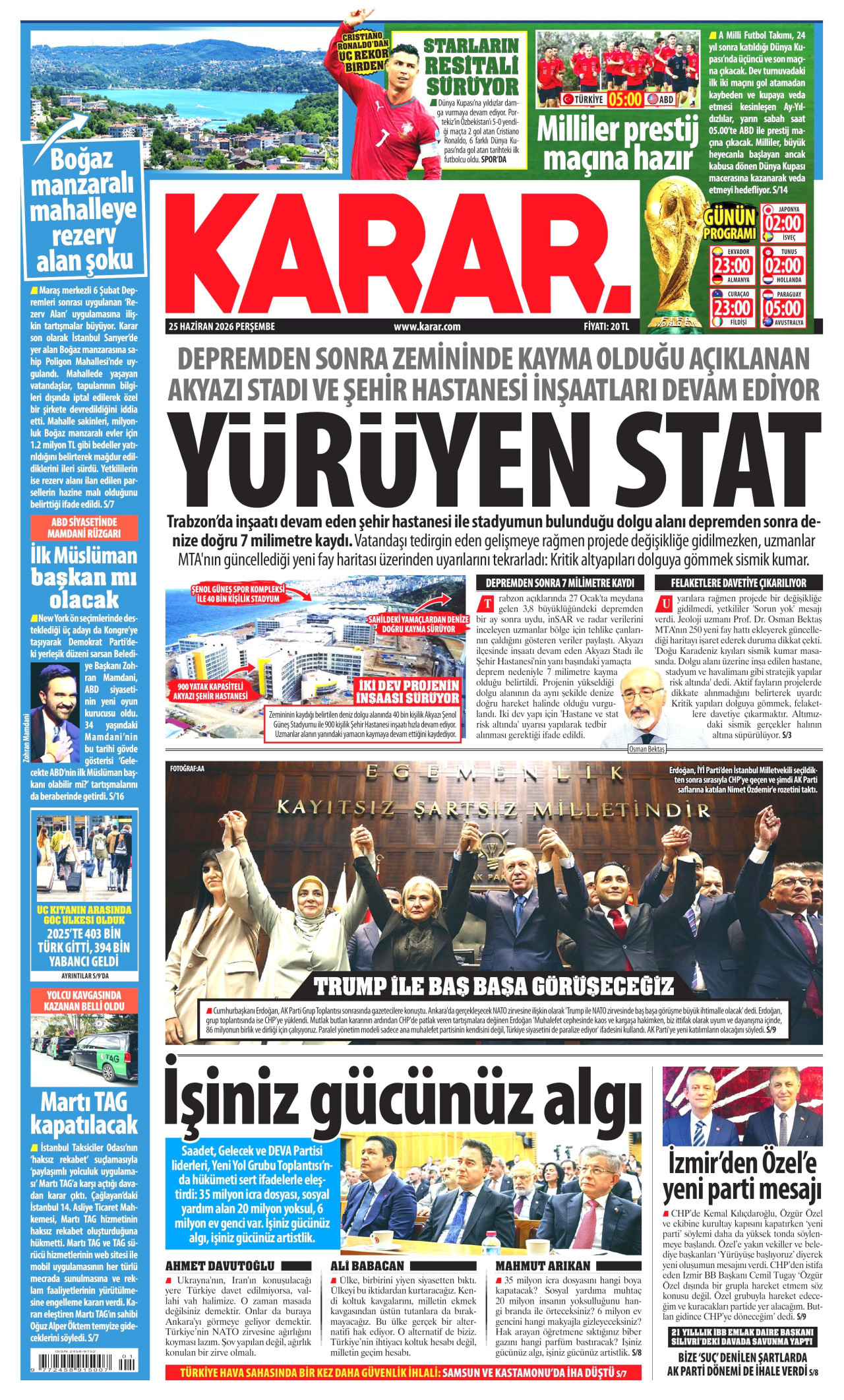 Karar Gazetesi Manşeti - 25.06.2026