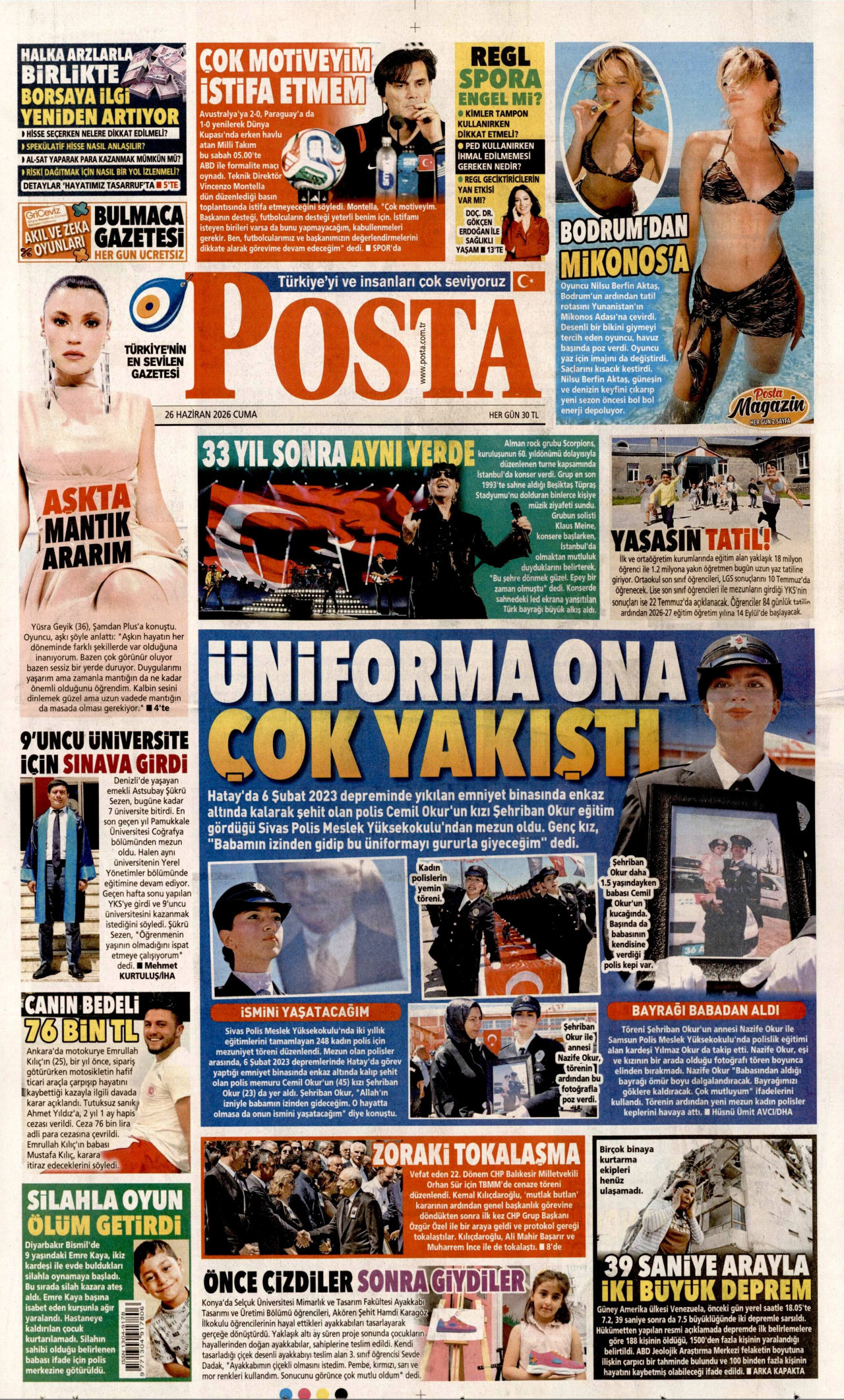Posta Gazetesi Manşeti - 26.06.2026