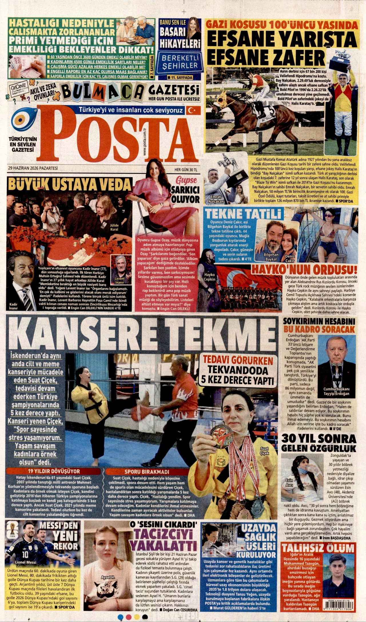 Posta Gazetesi Manşeti - 29.06.2026