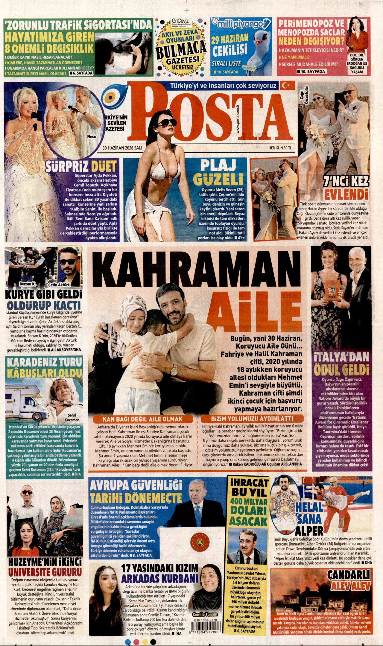 Posta Gazetesi Manşeti - 30.06.2026