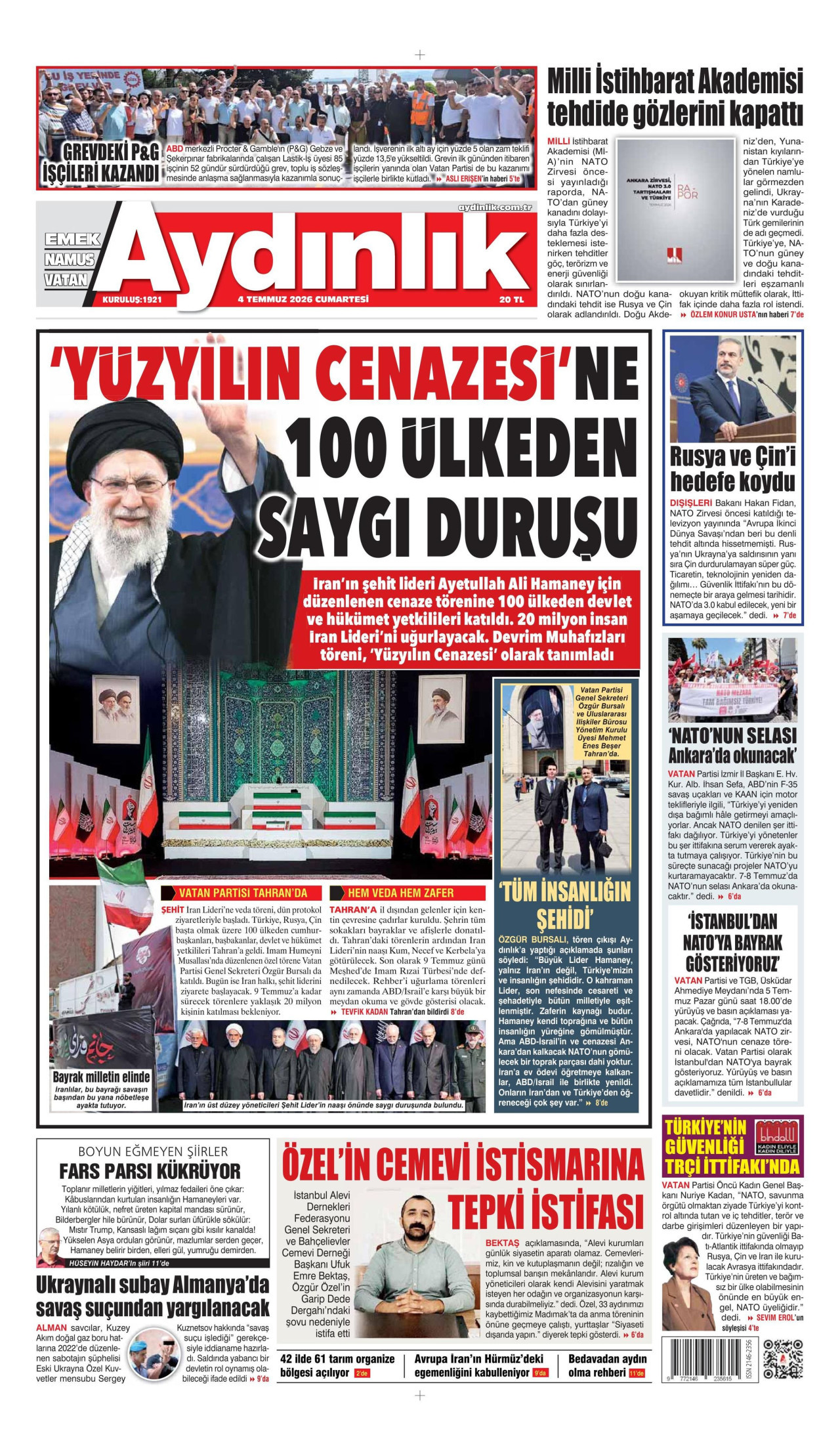 Aydınlık Gazetesi Manşet