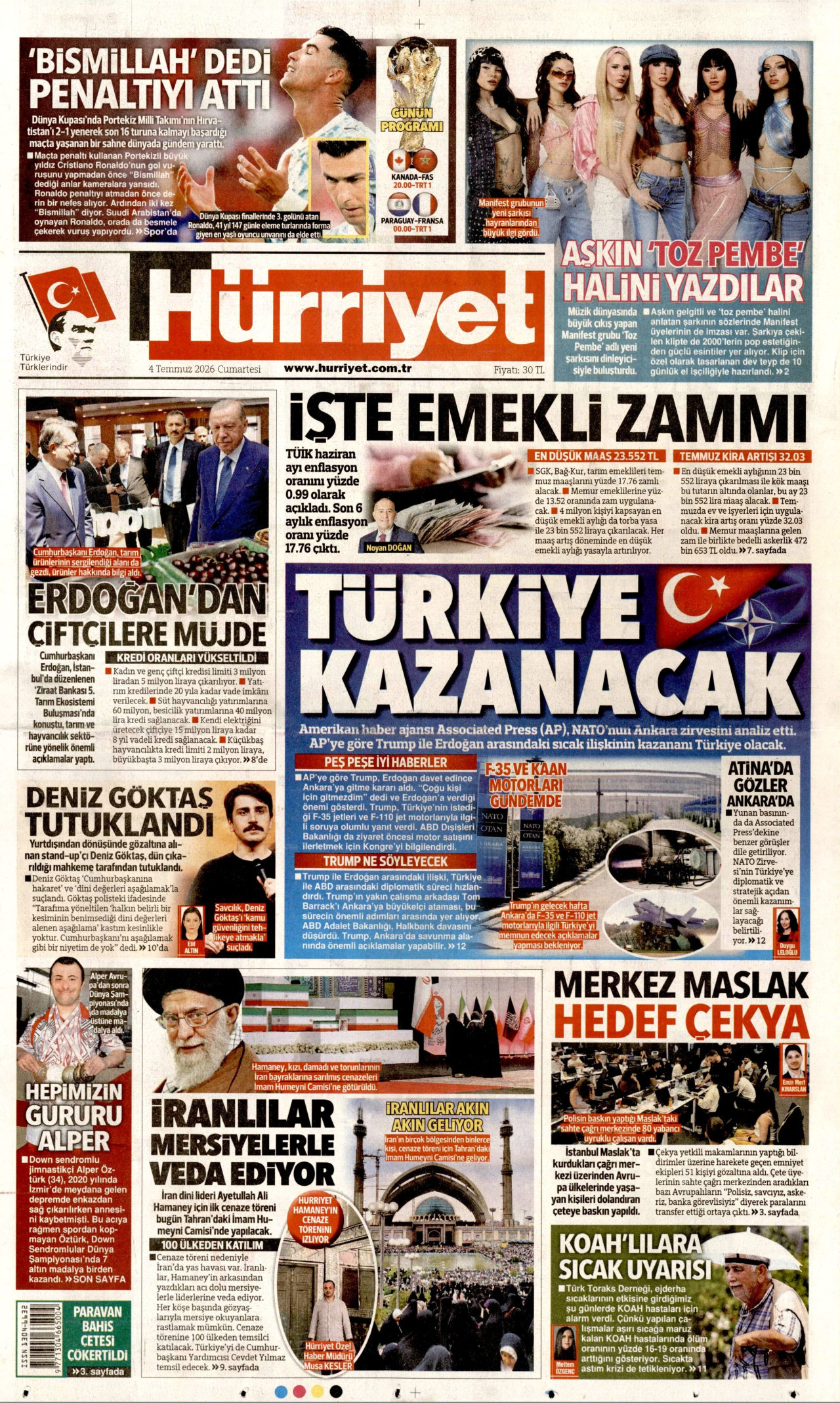 Hürriyet Gazetesi Manşeti - 04.07.2026