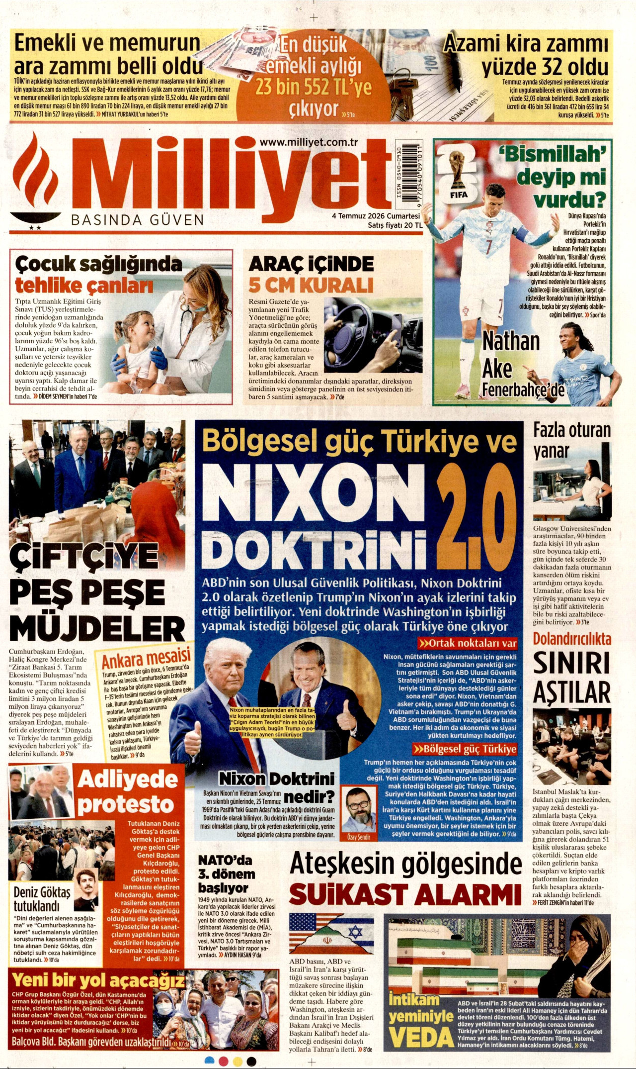Milliyet Gazetesi Manşeti - 04.07.2026