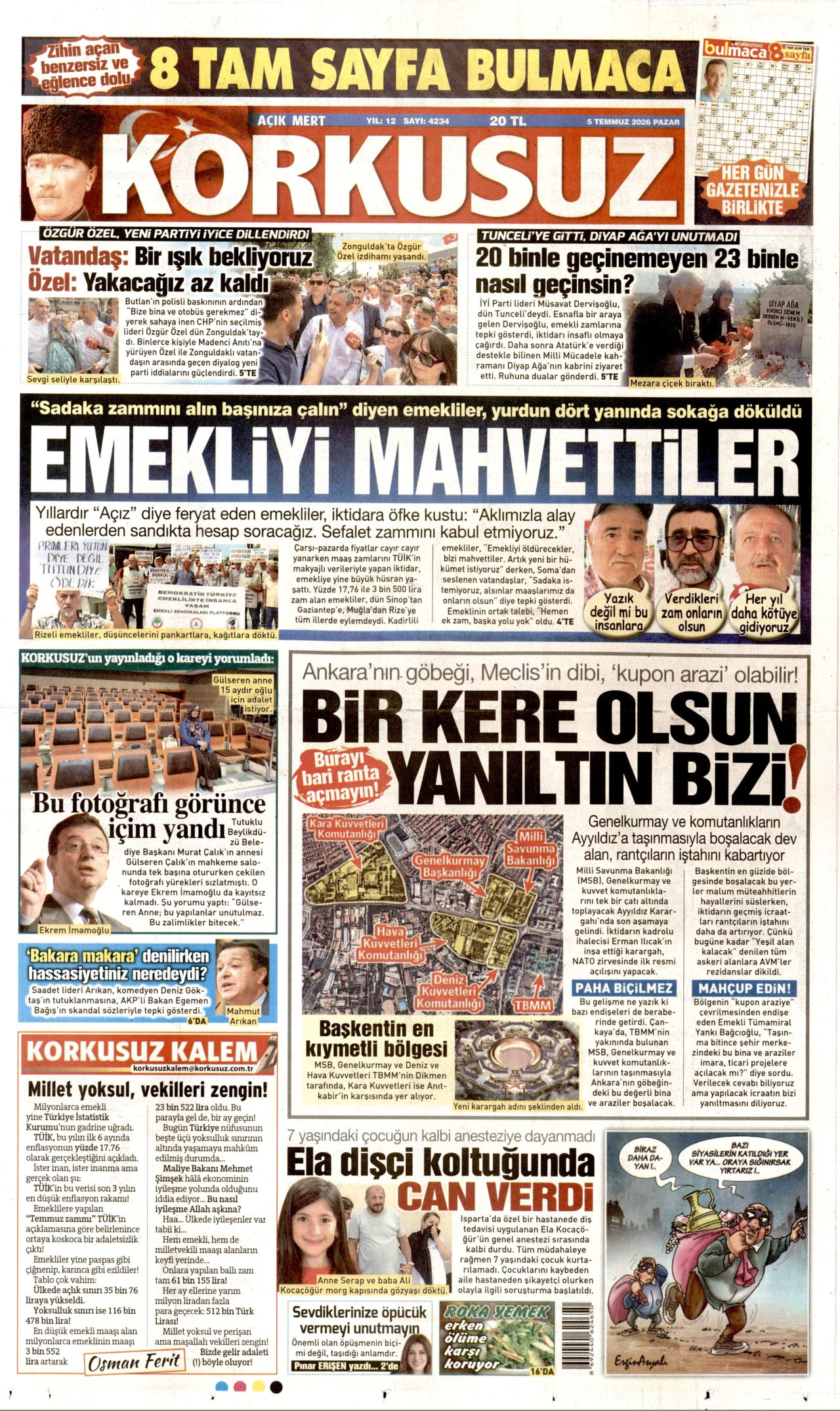Korkusuz Gazetesi Manşeti - 05.07.2026