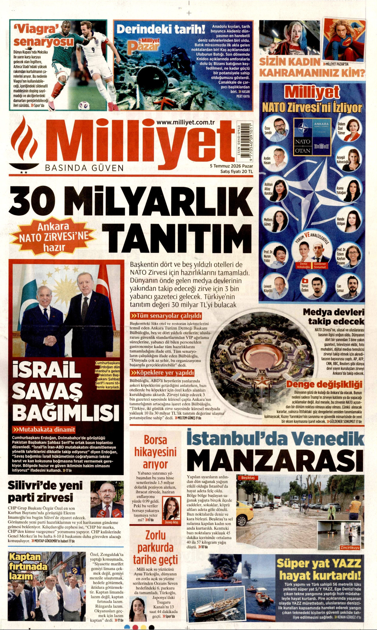 Milliyet Gazetesi Manşeti - 05.07.2026