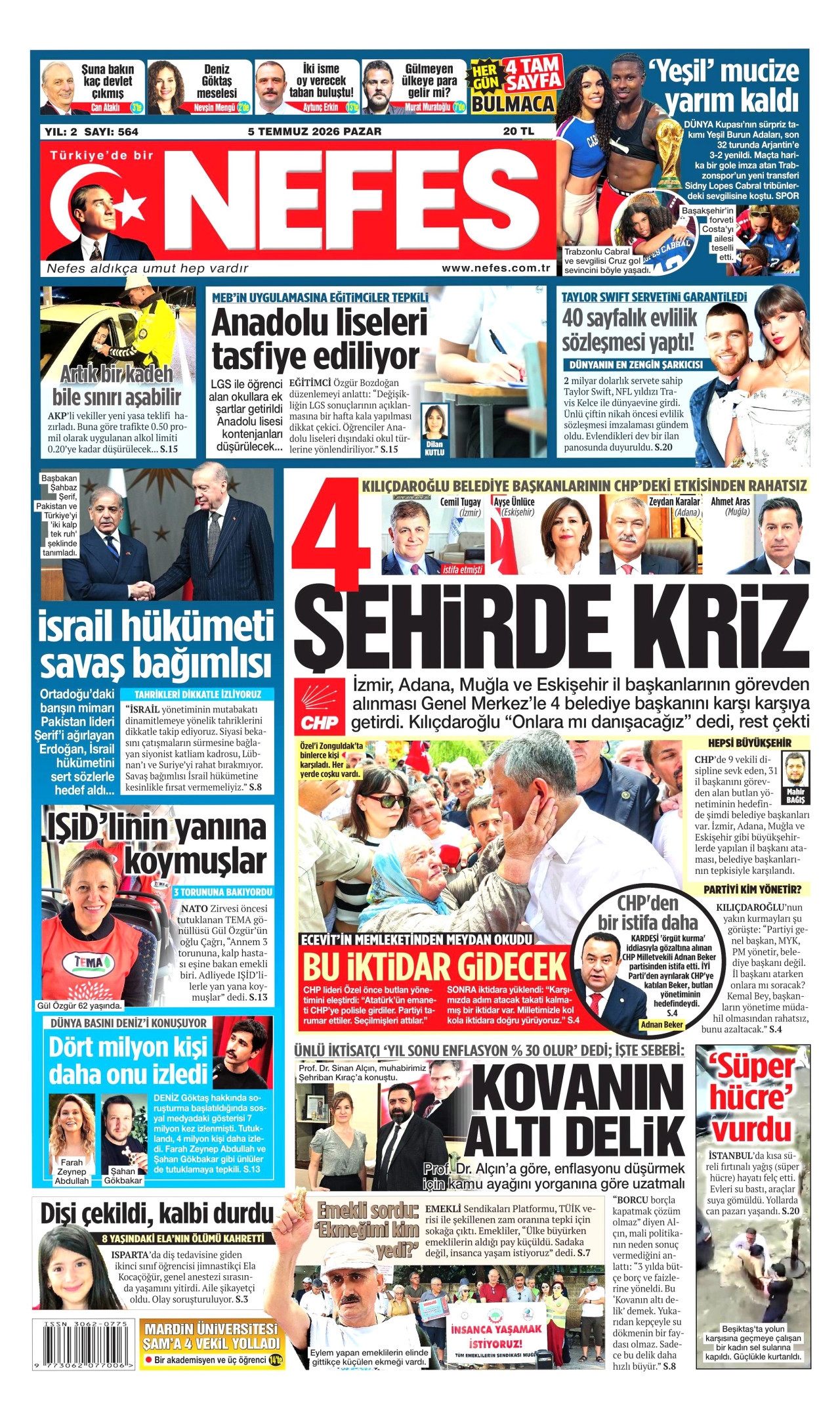 Nefes Gazetesi Manşeti - 05.07.2026