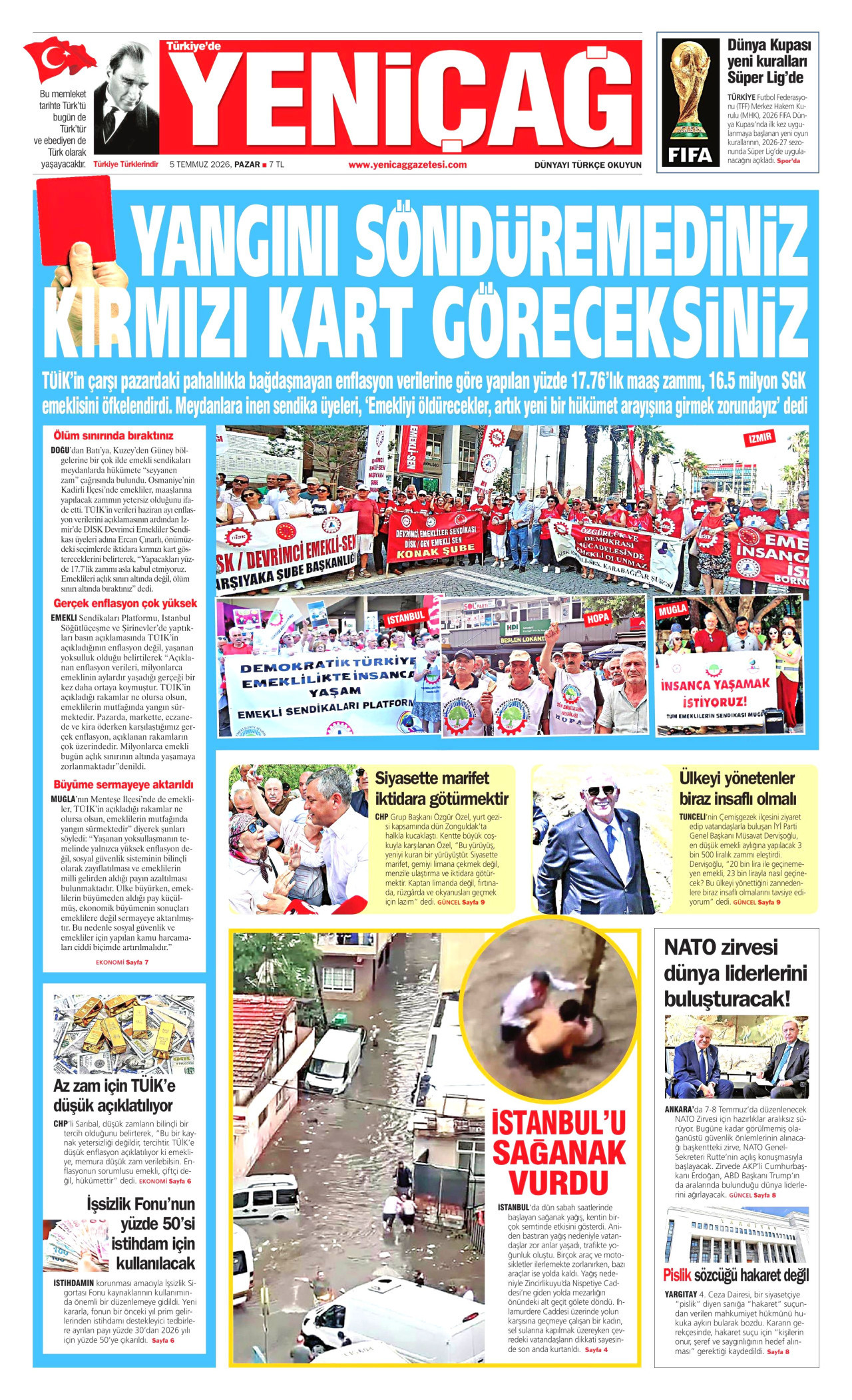 Yeniçağ Gazetesi Manşeti - 05.07.2026