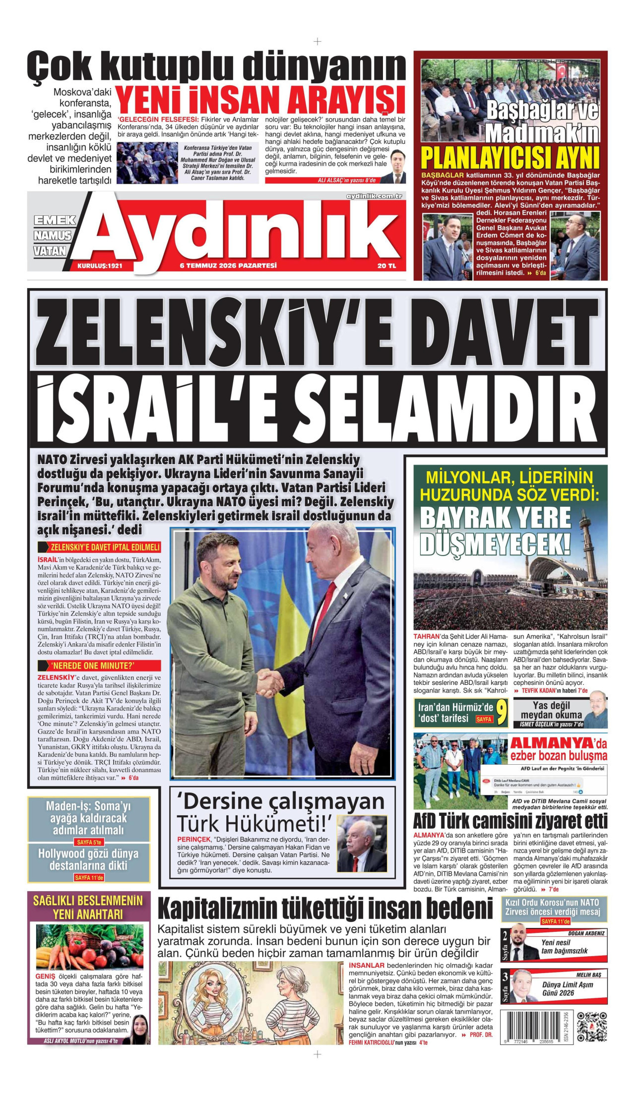 Aydınlık Gazetesi Manşet