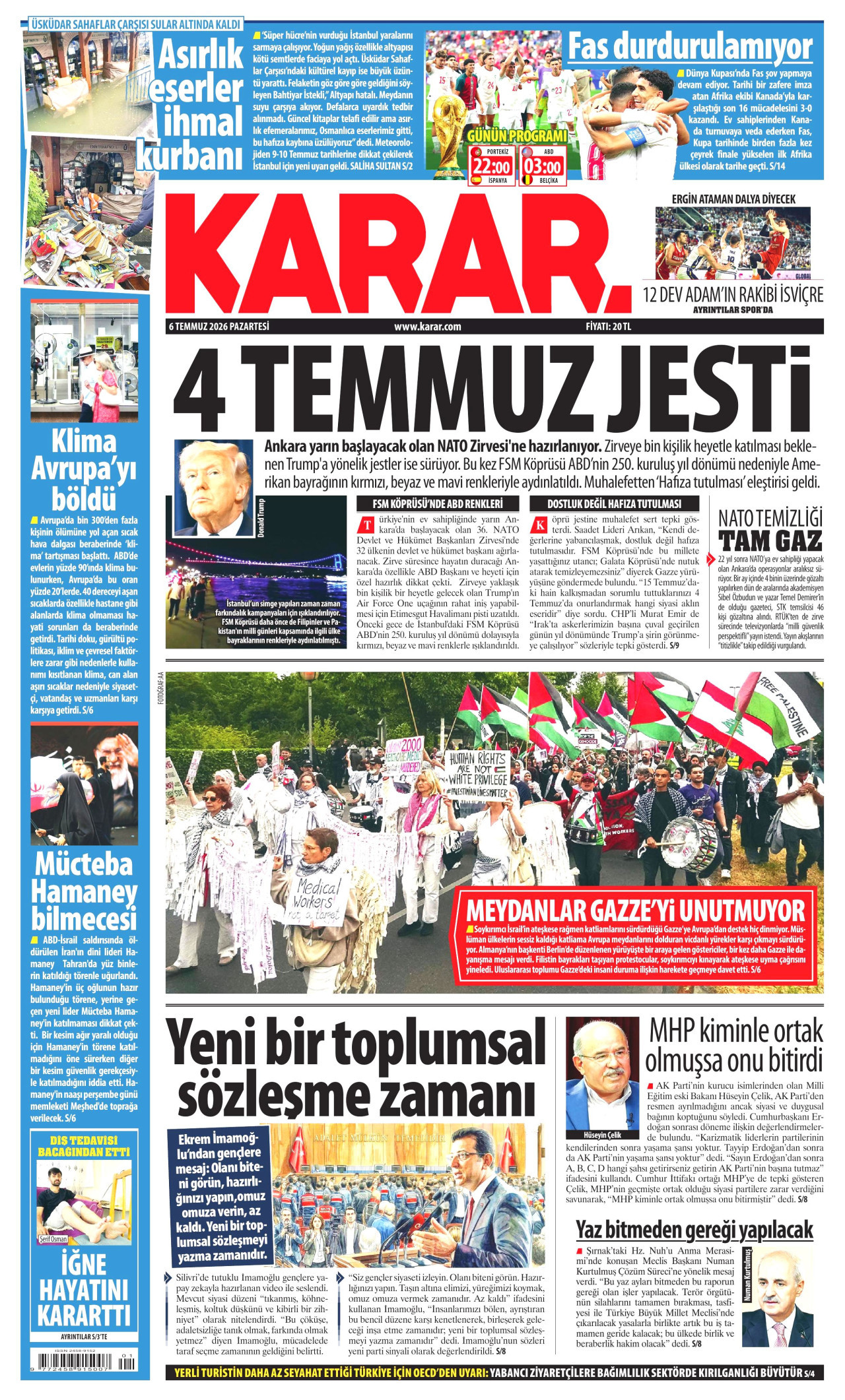 Karar Gazetesi Manşeti - 06.07.2026
