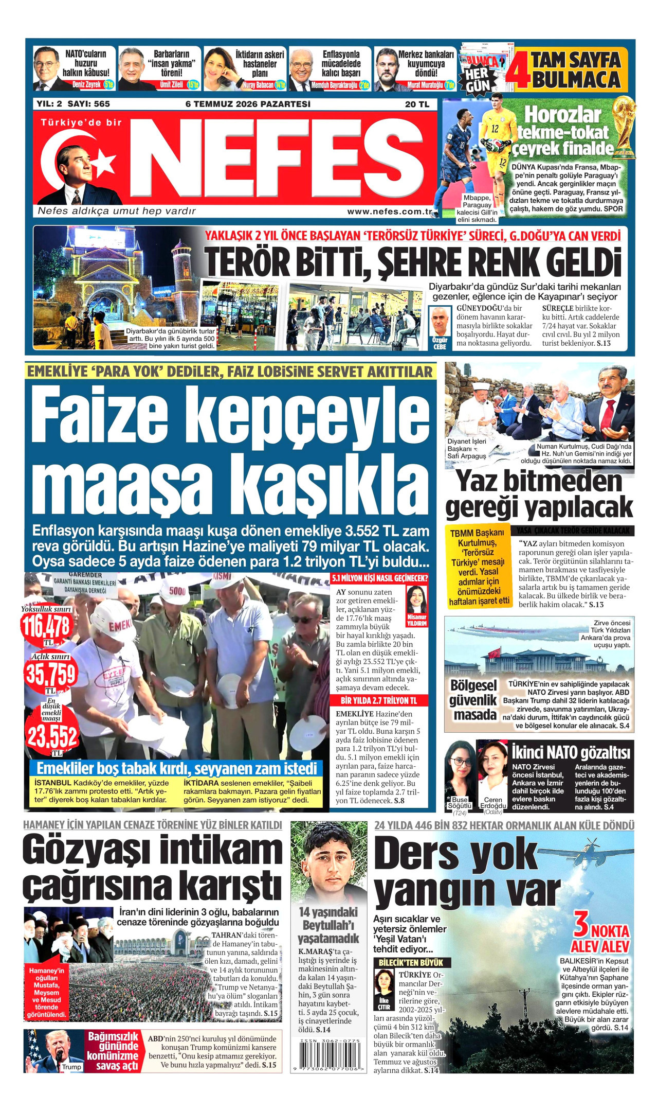 Nefes Gazetesi Manşeti - 06.07.2026