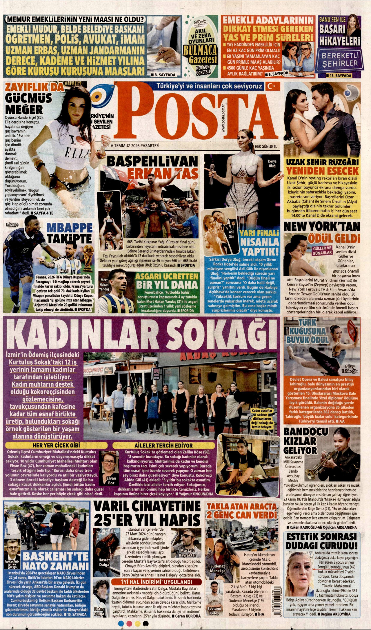 Posta Gazetesi Manşeti - 06.07.2026