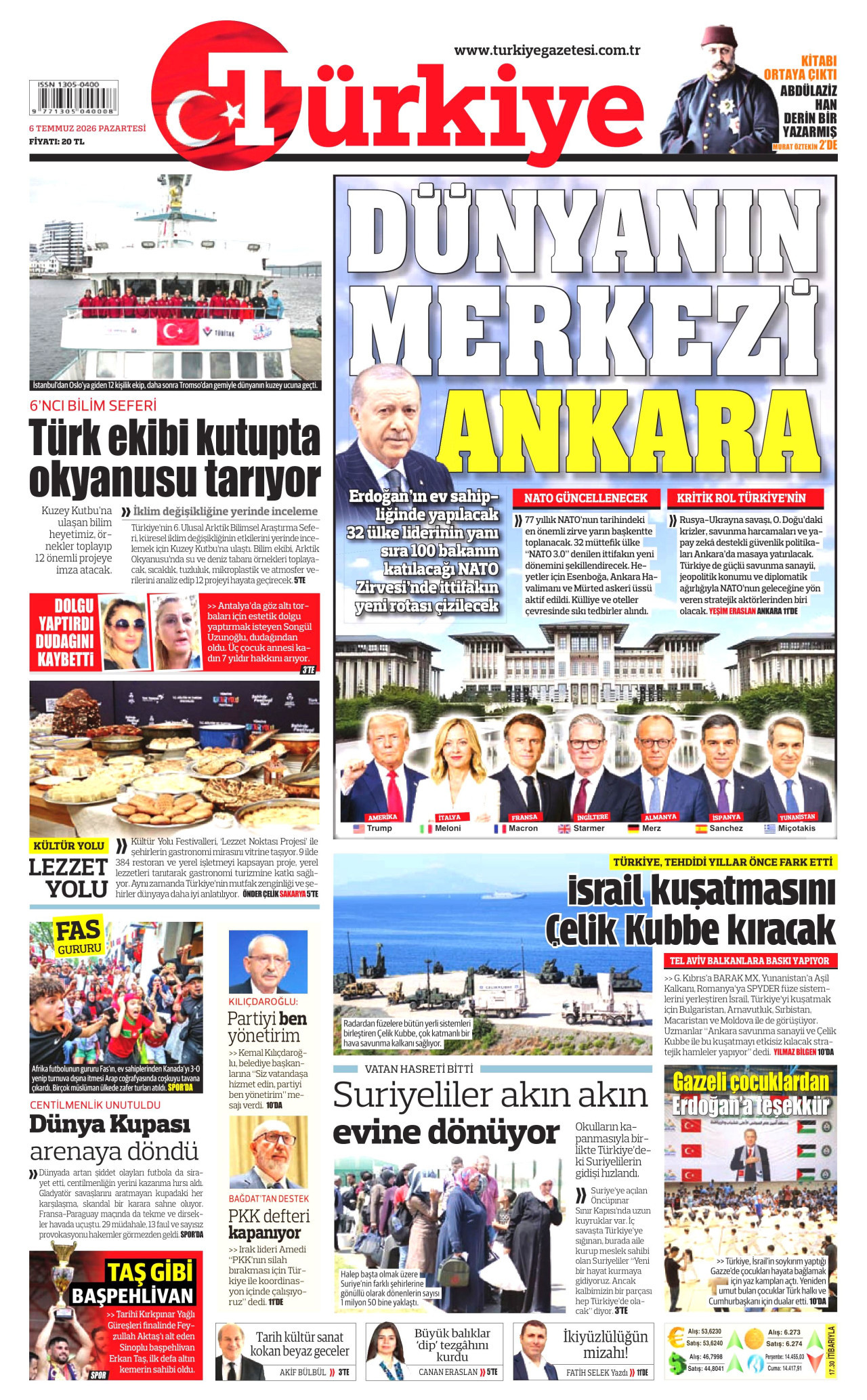 Türkiye Gazetesi Gazetesi Manşeti - 06.07.2026
