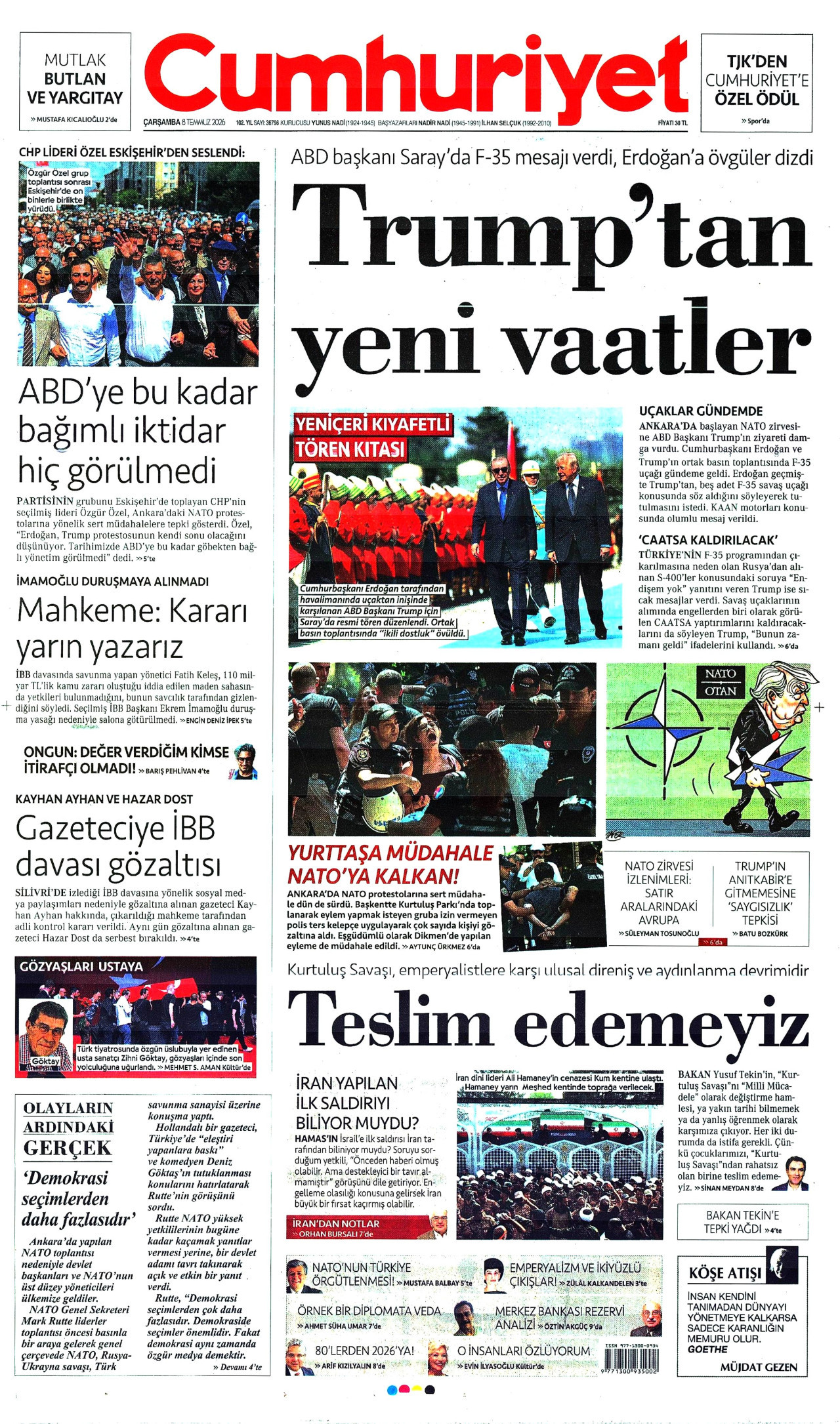 Cumhuriyet Manşet