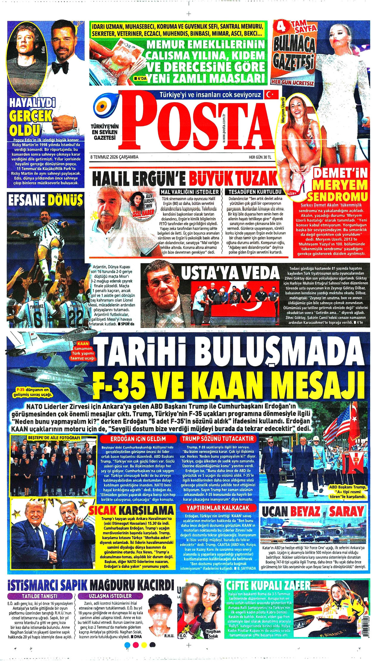 Posta Gazetesi Manşeti - 08.07.2026