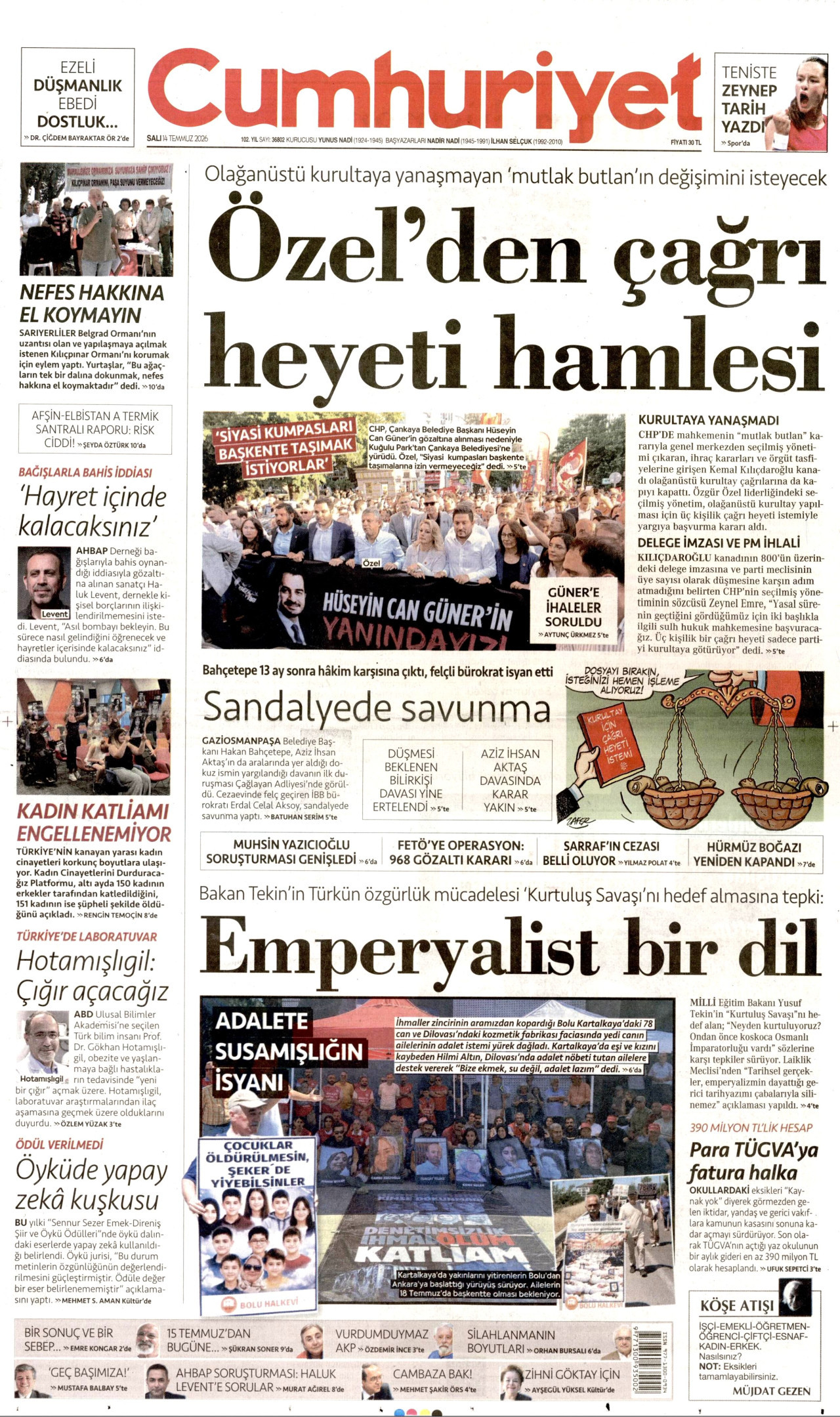 Cumhuriyet Manşet