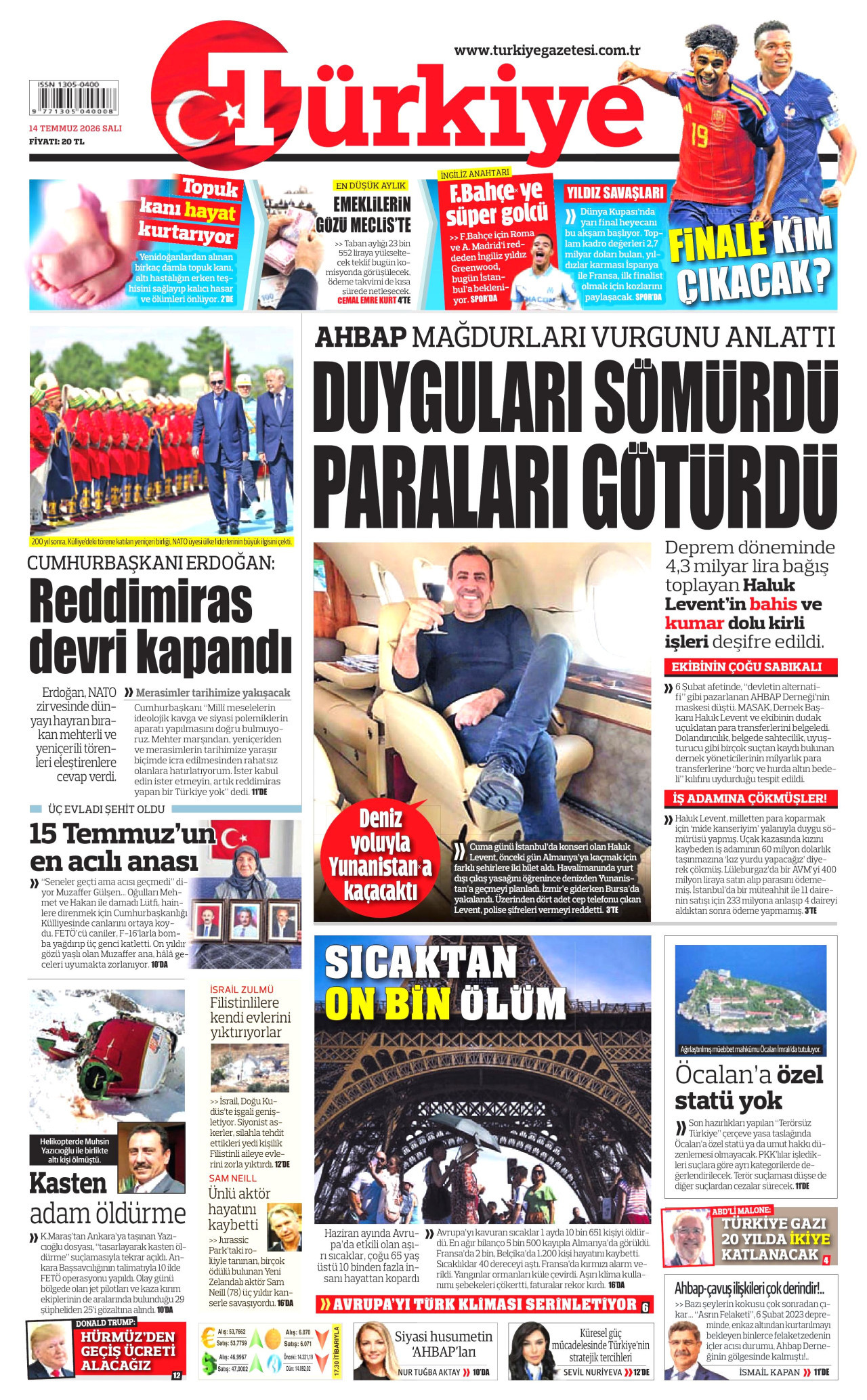 Türkiye Gazetesi Manşet