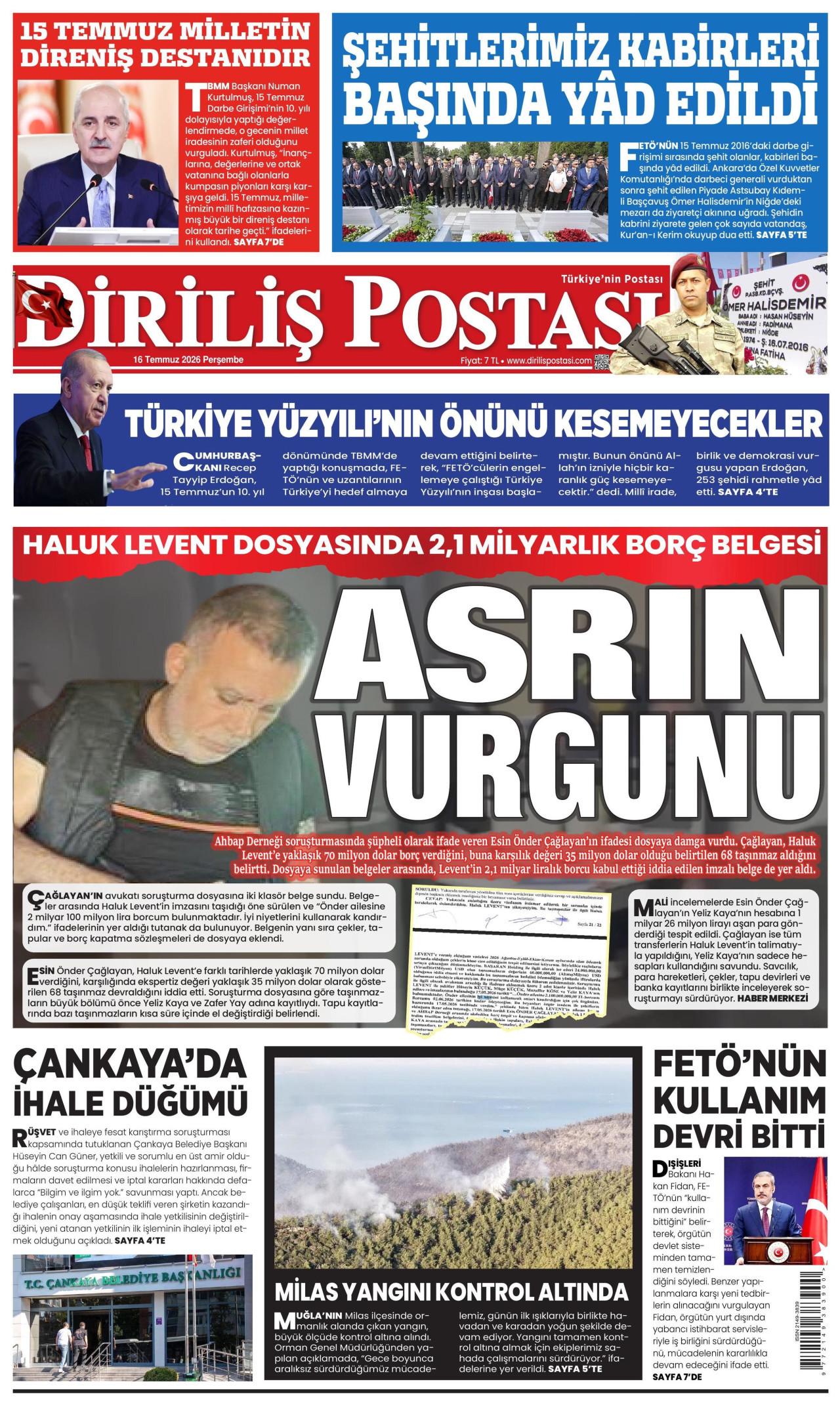 Diriliş Postası Manşet