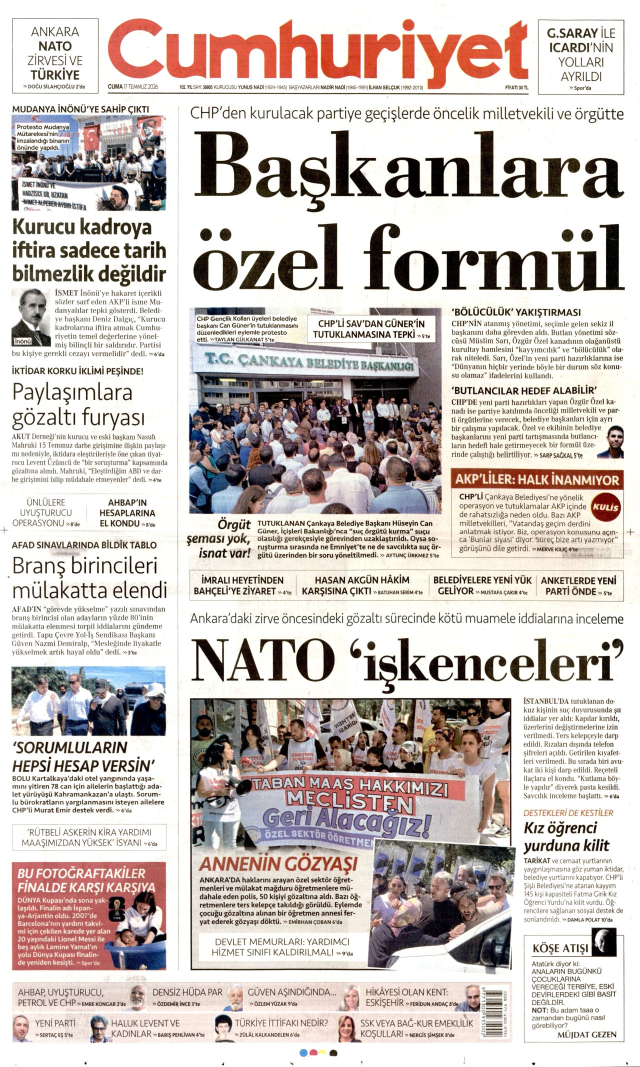 Cumhuriyet Manşet