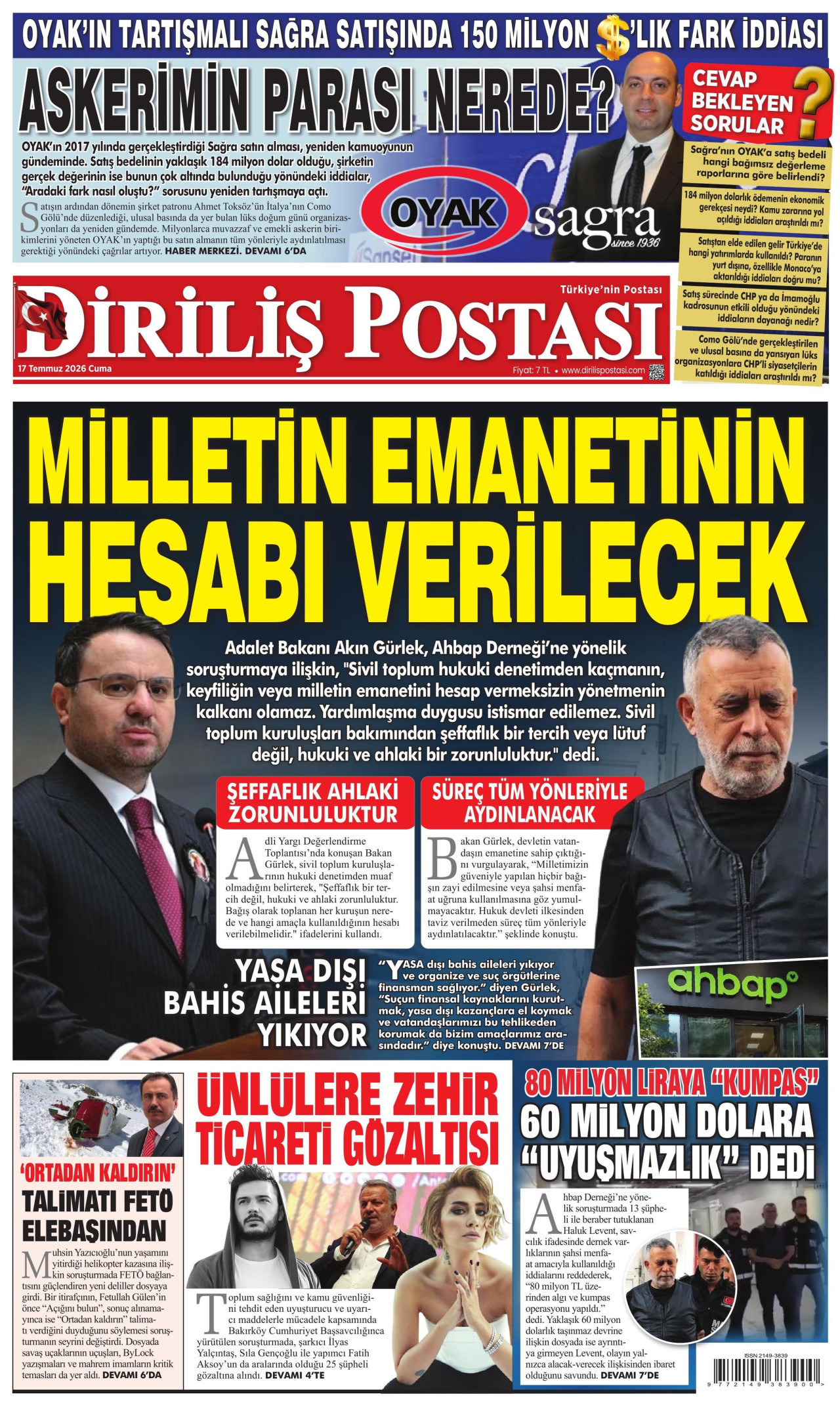 Diriliş Postası Manşet