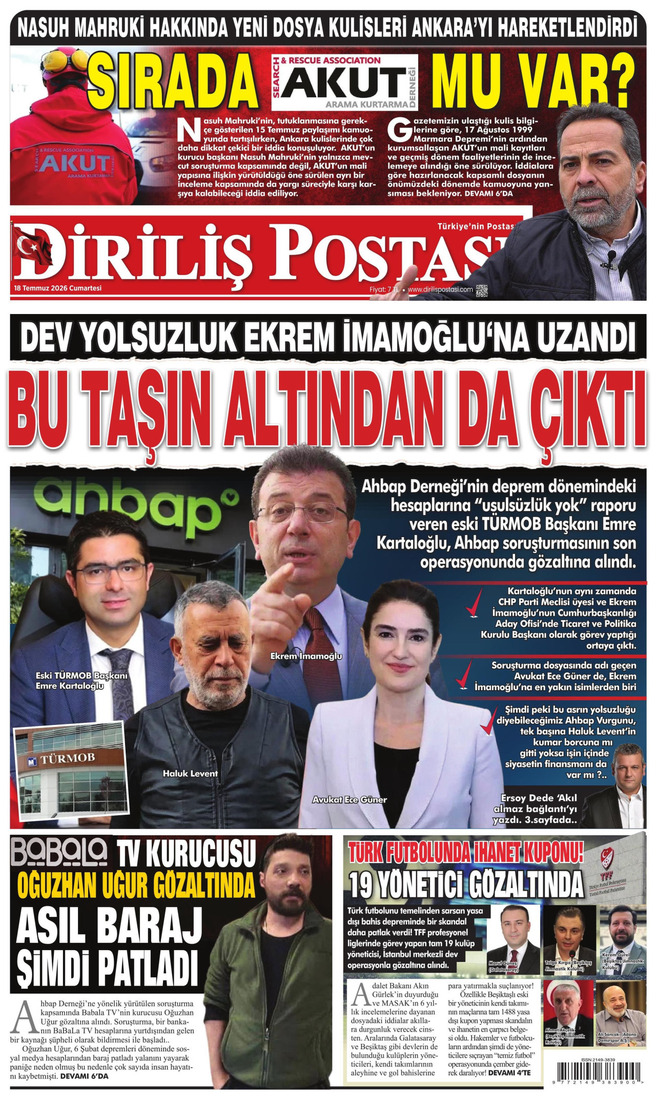 Diriliş Postası Manşet