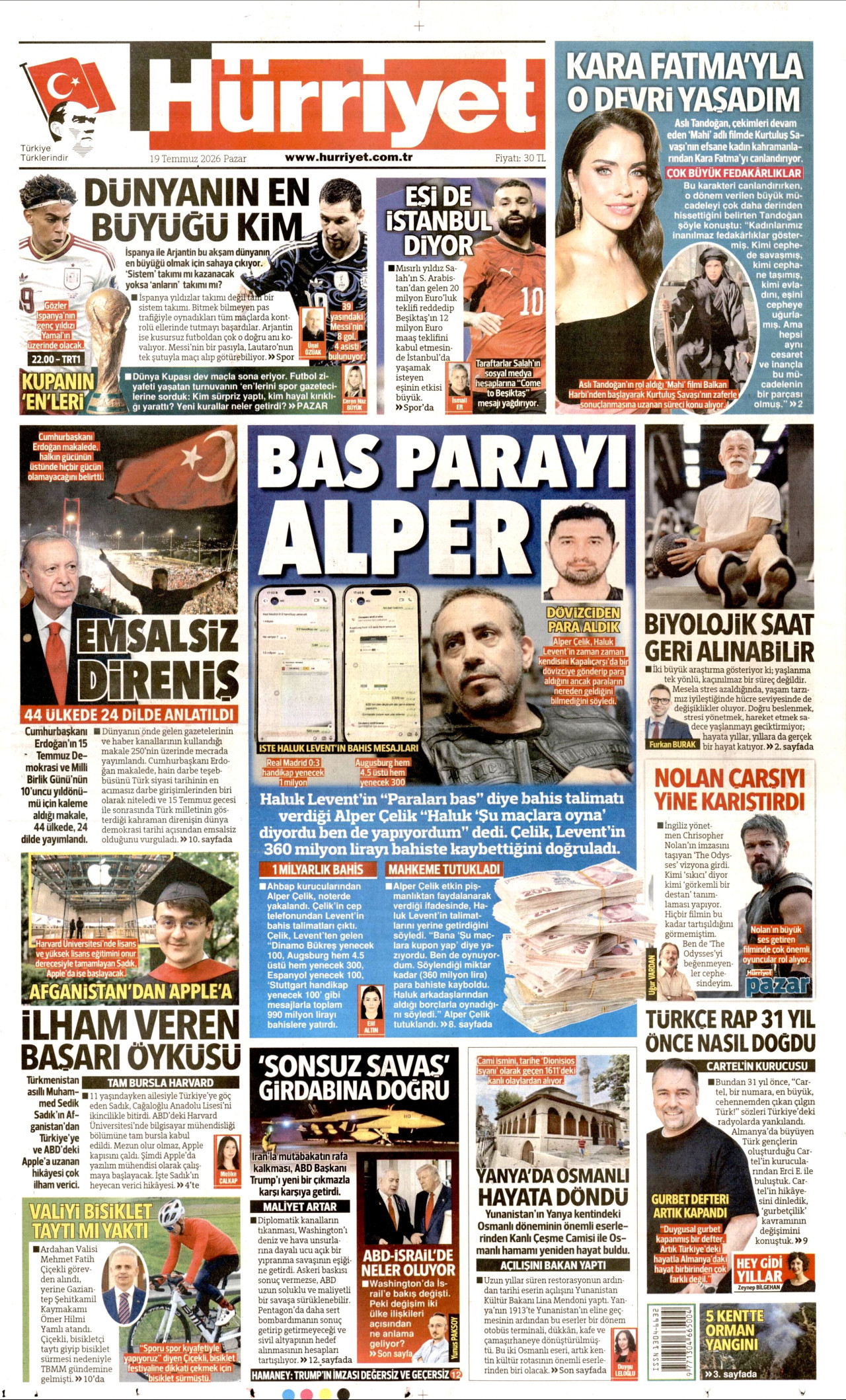 Hürriyet Gazetesi Manşeti