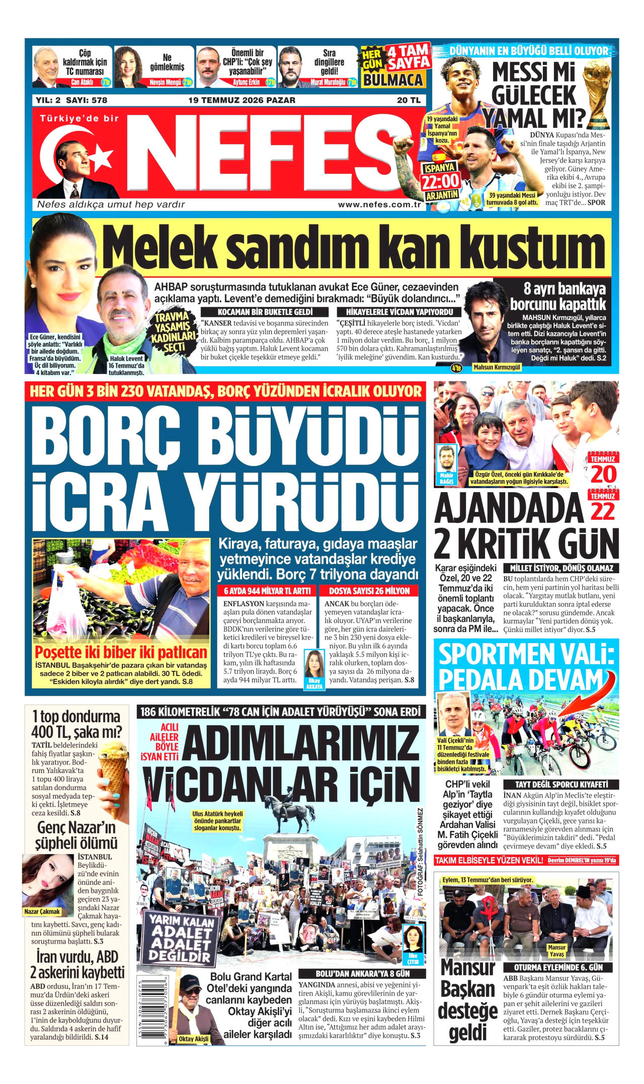 Nefes Gazetesi Manşeti
