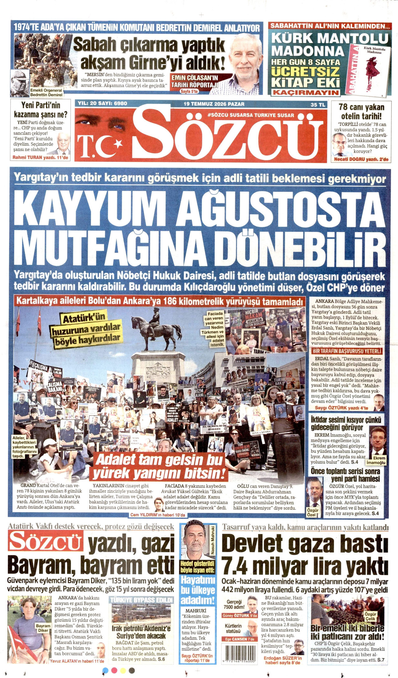 Sözcü Gazetesi Manşeti