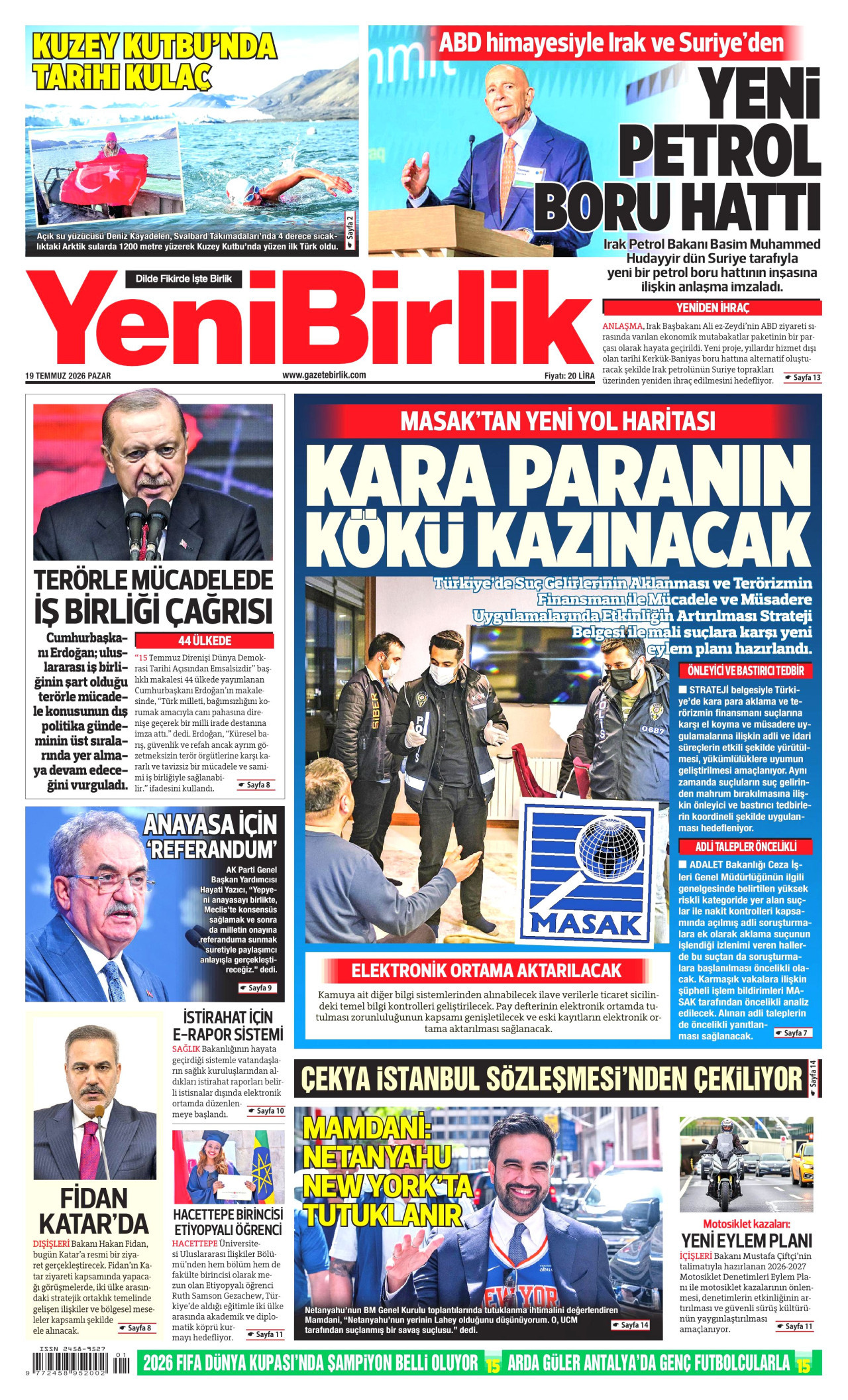 YeniBirlik Gazetesi Manşeti