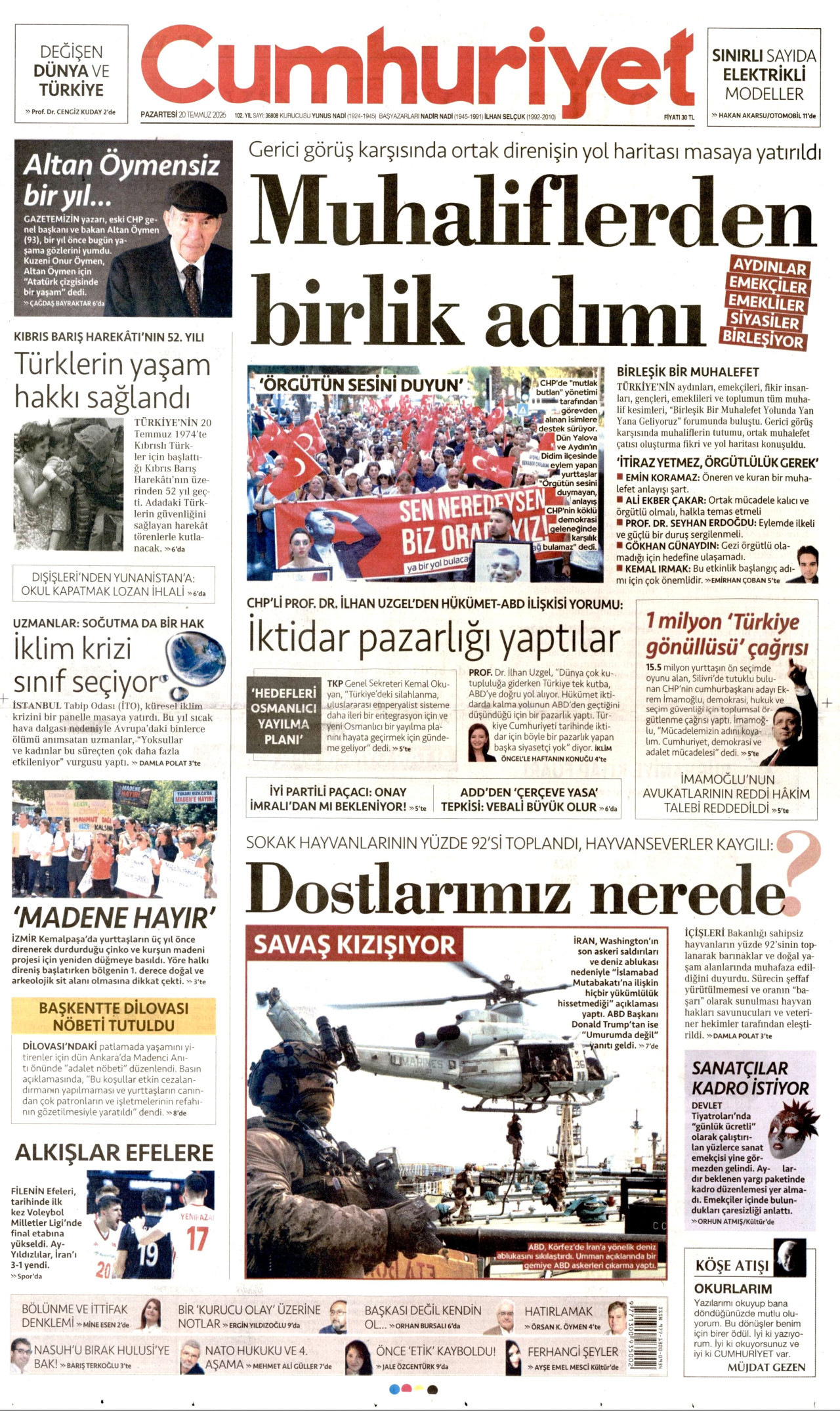 Cumhuriyet Manşet