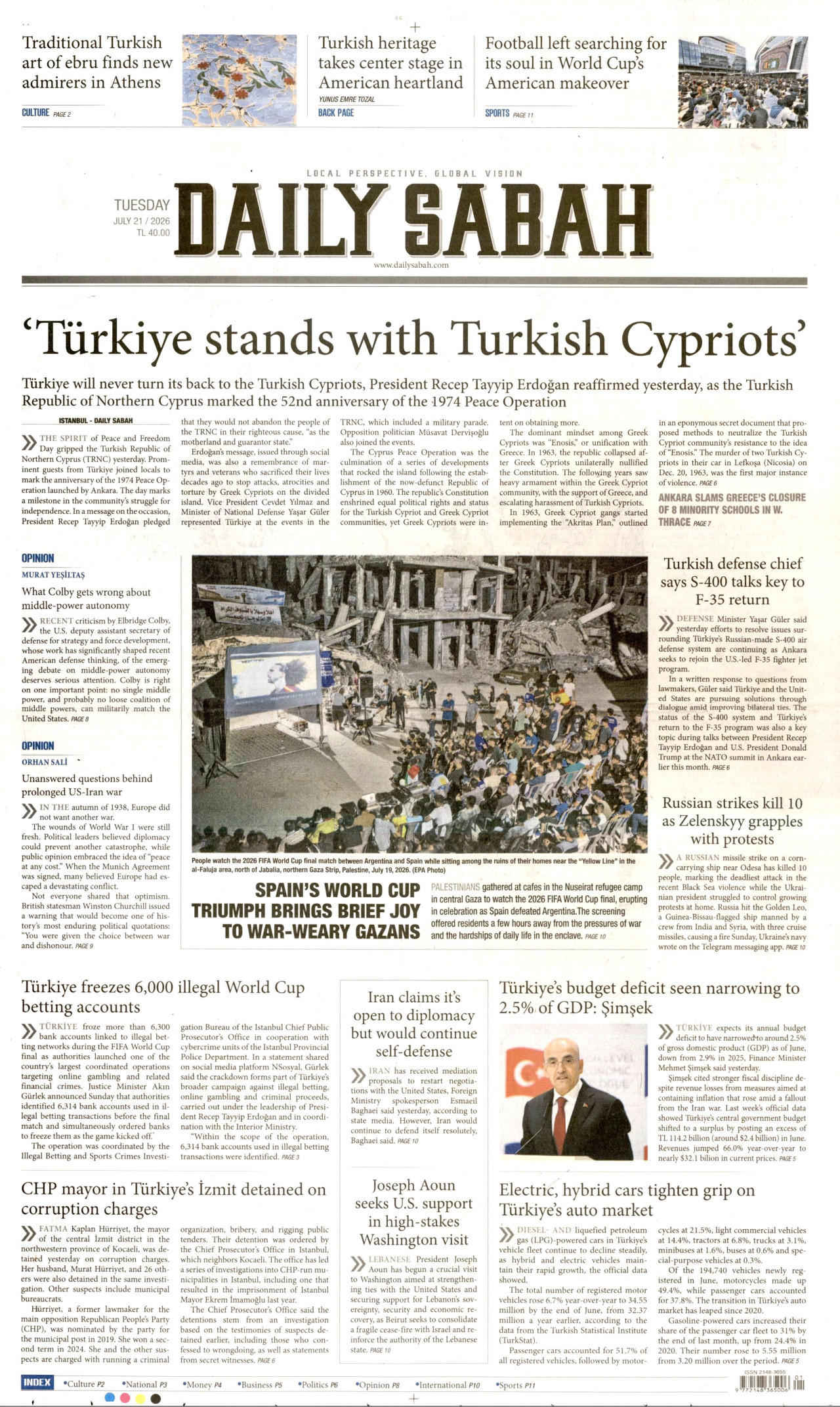 Daily Sabah Manşet