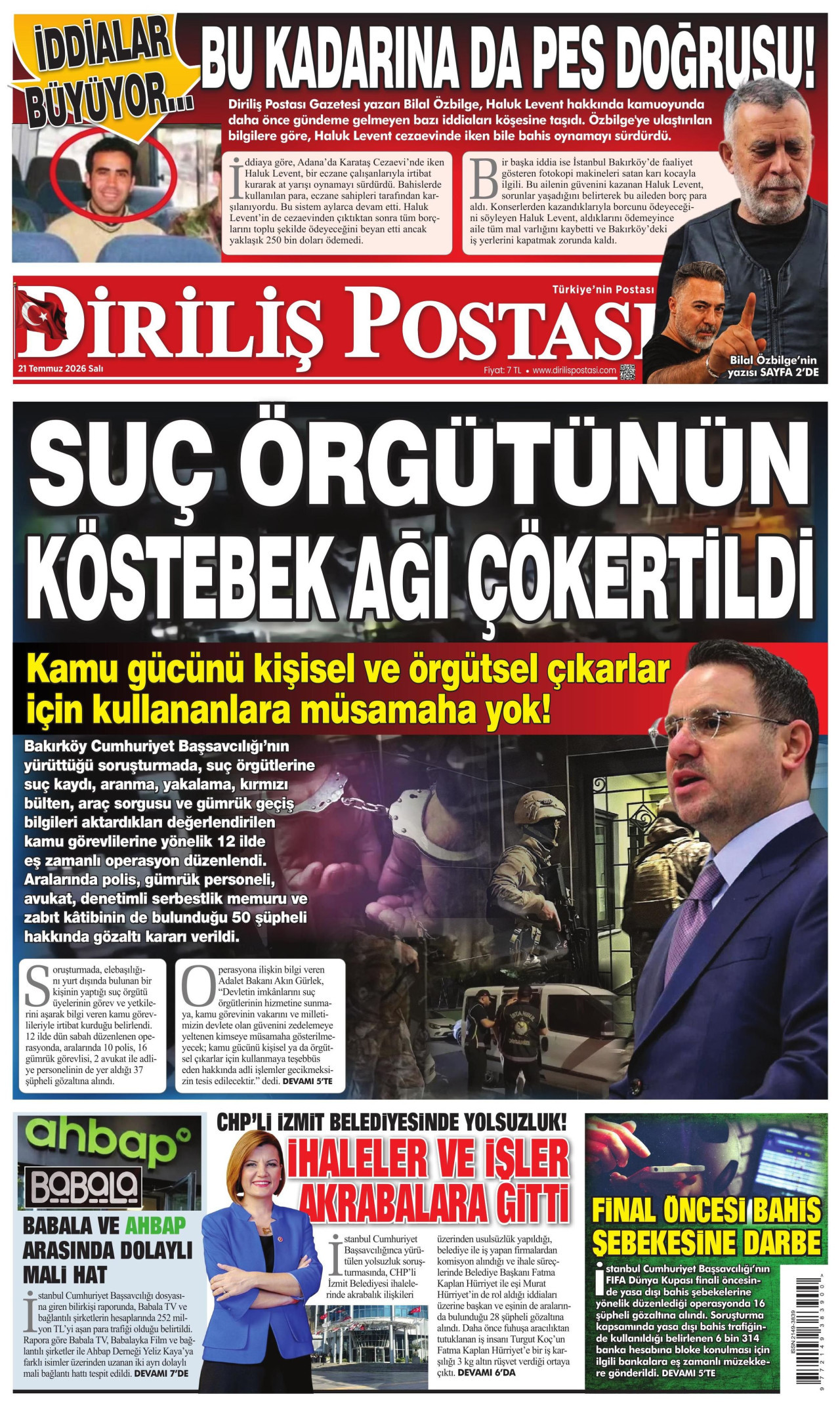 Diriliş Postası Manşet