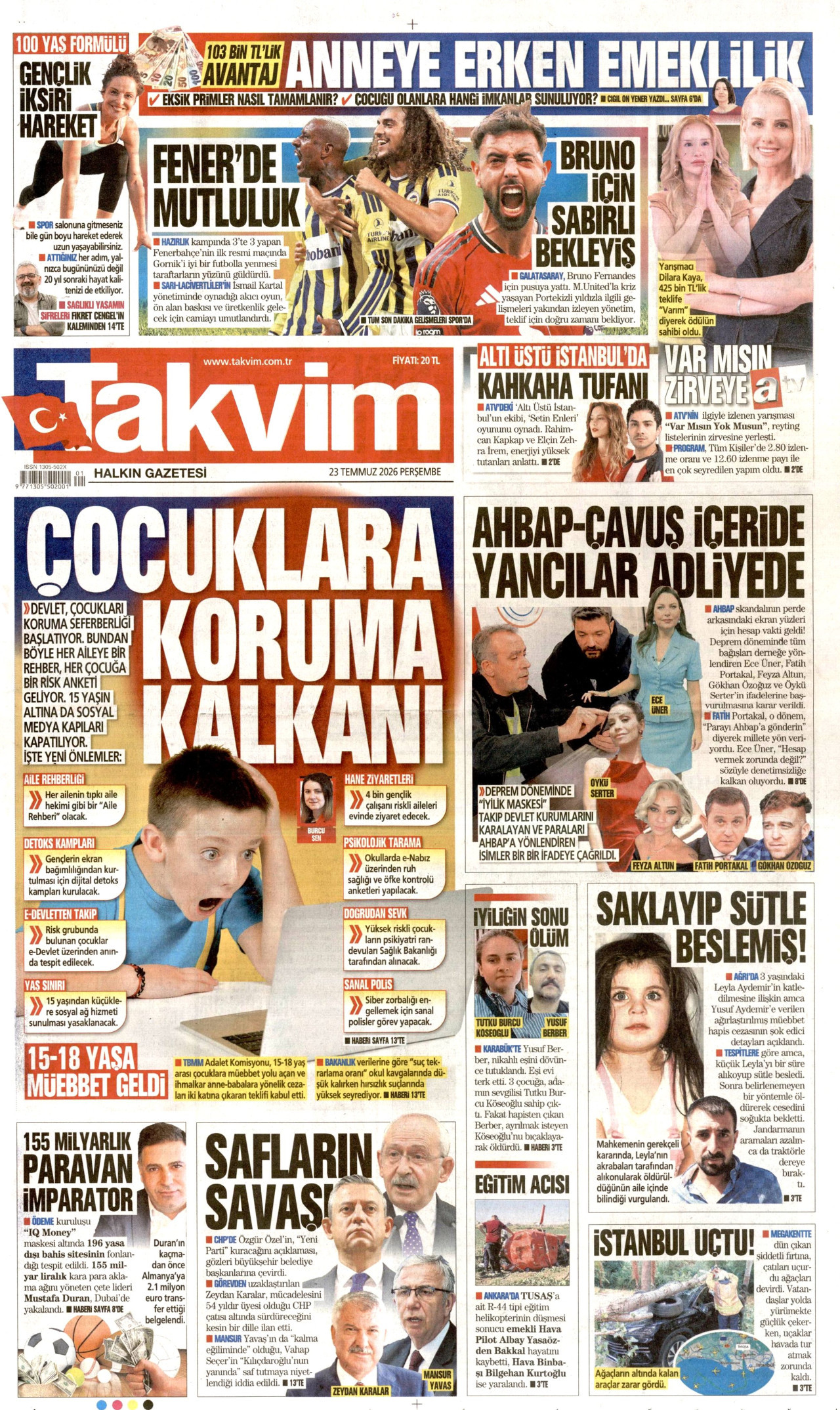 Takvim Manşet