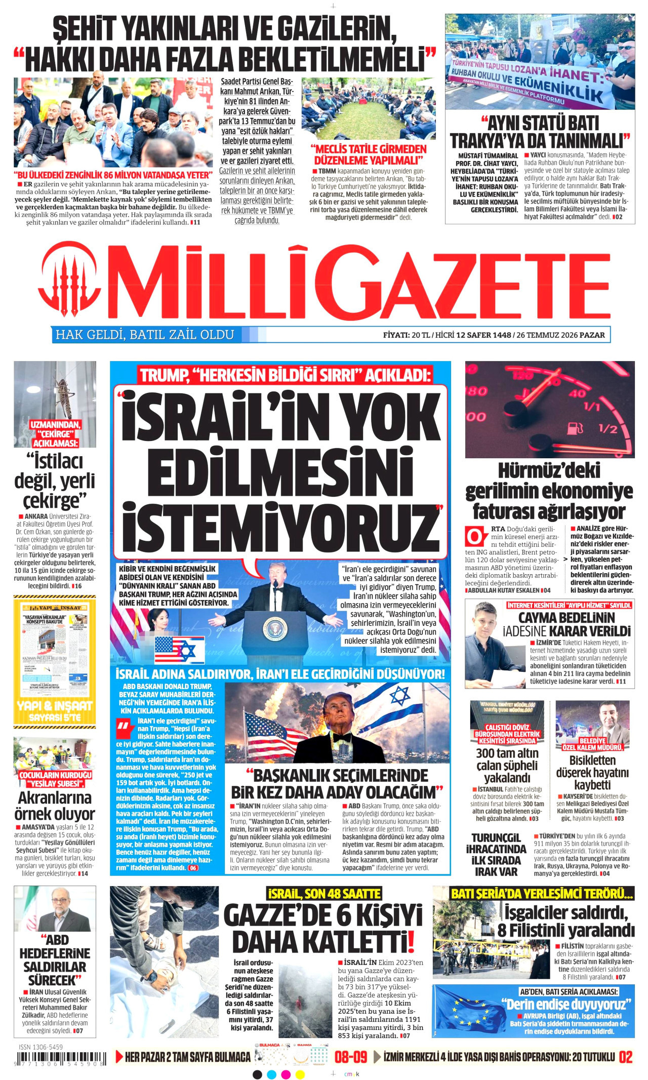 Milli Gazete Manşet