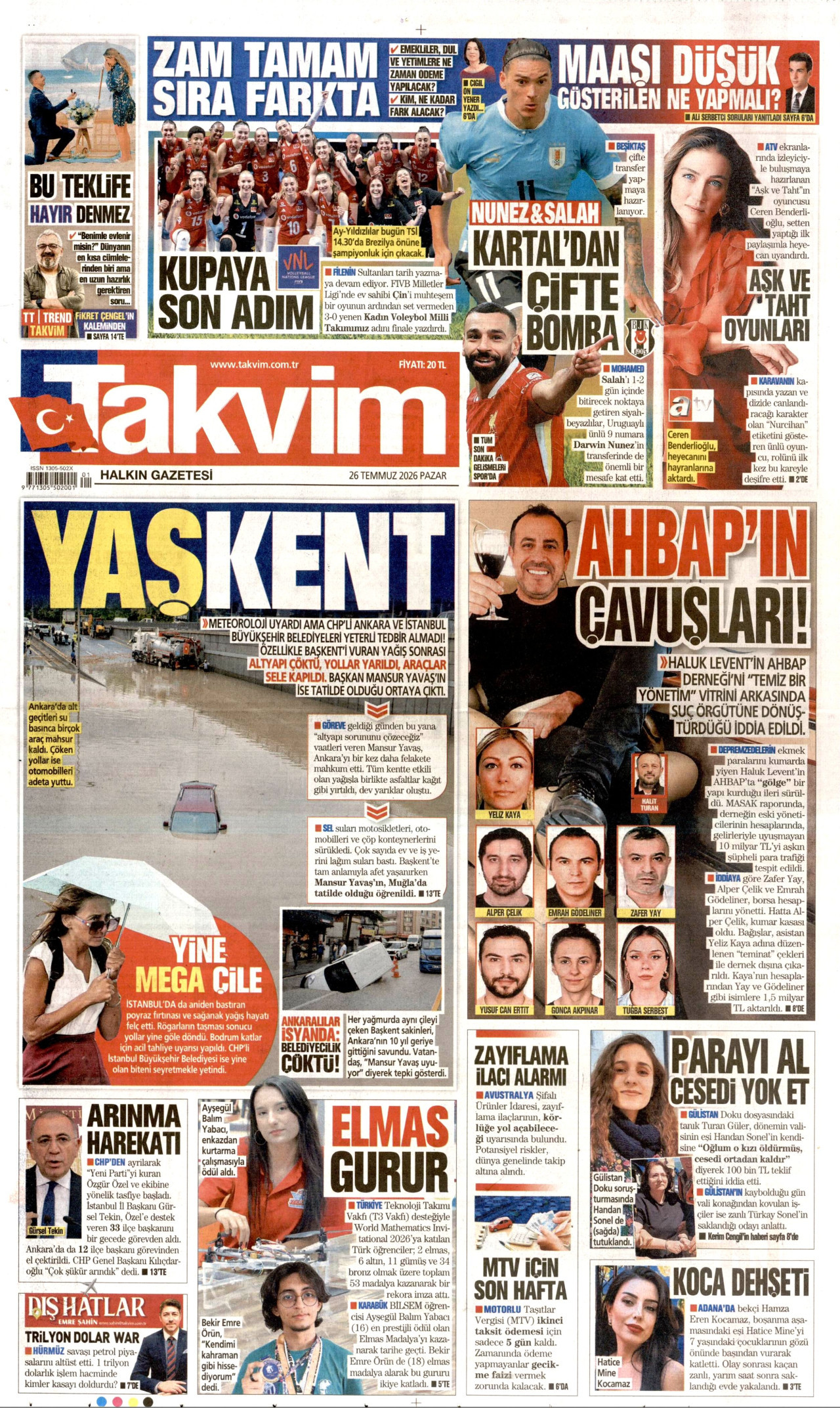 Takvim Manşet