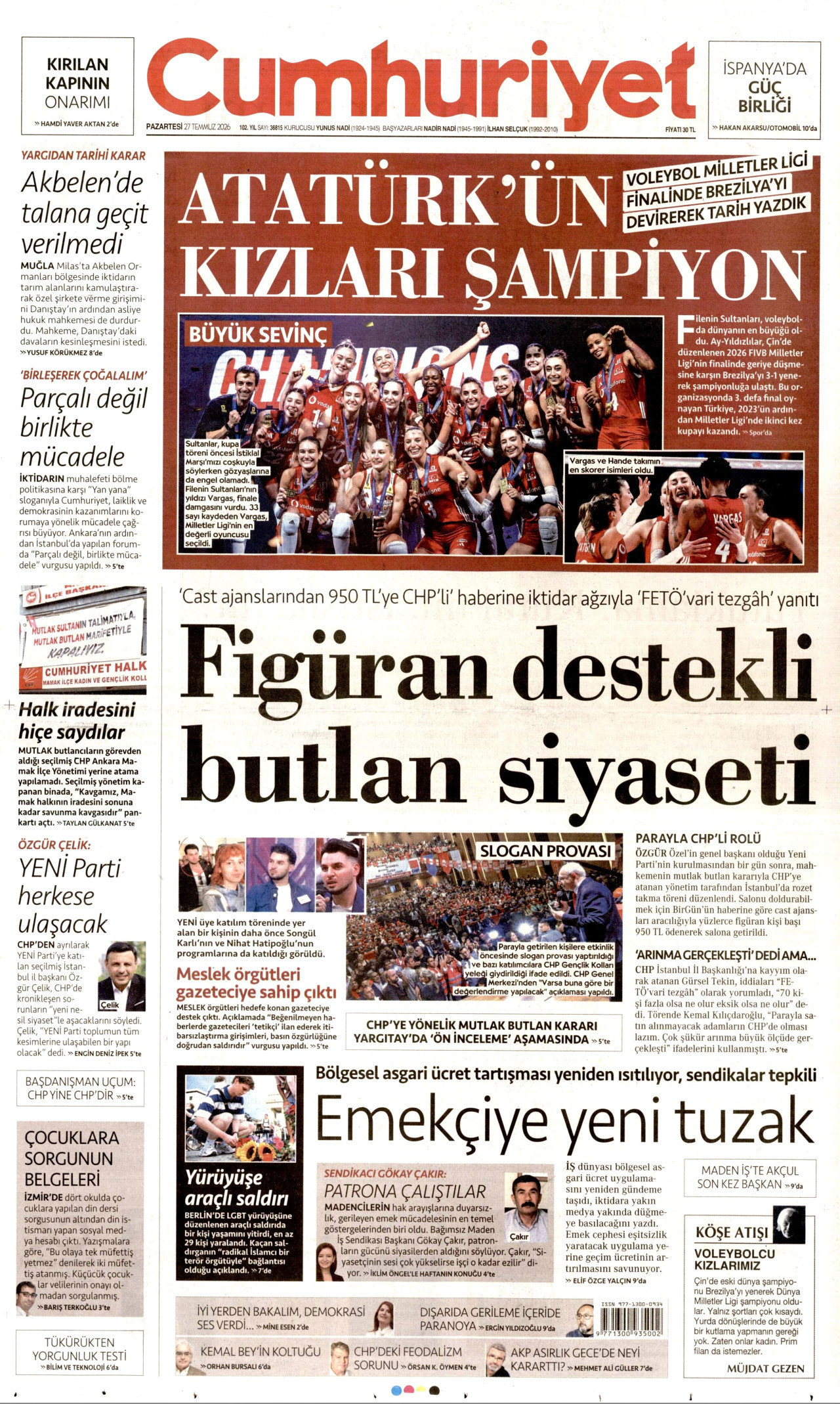Cumhuriyet Manşet