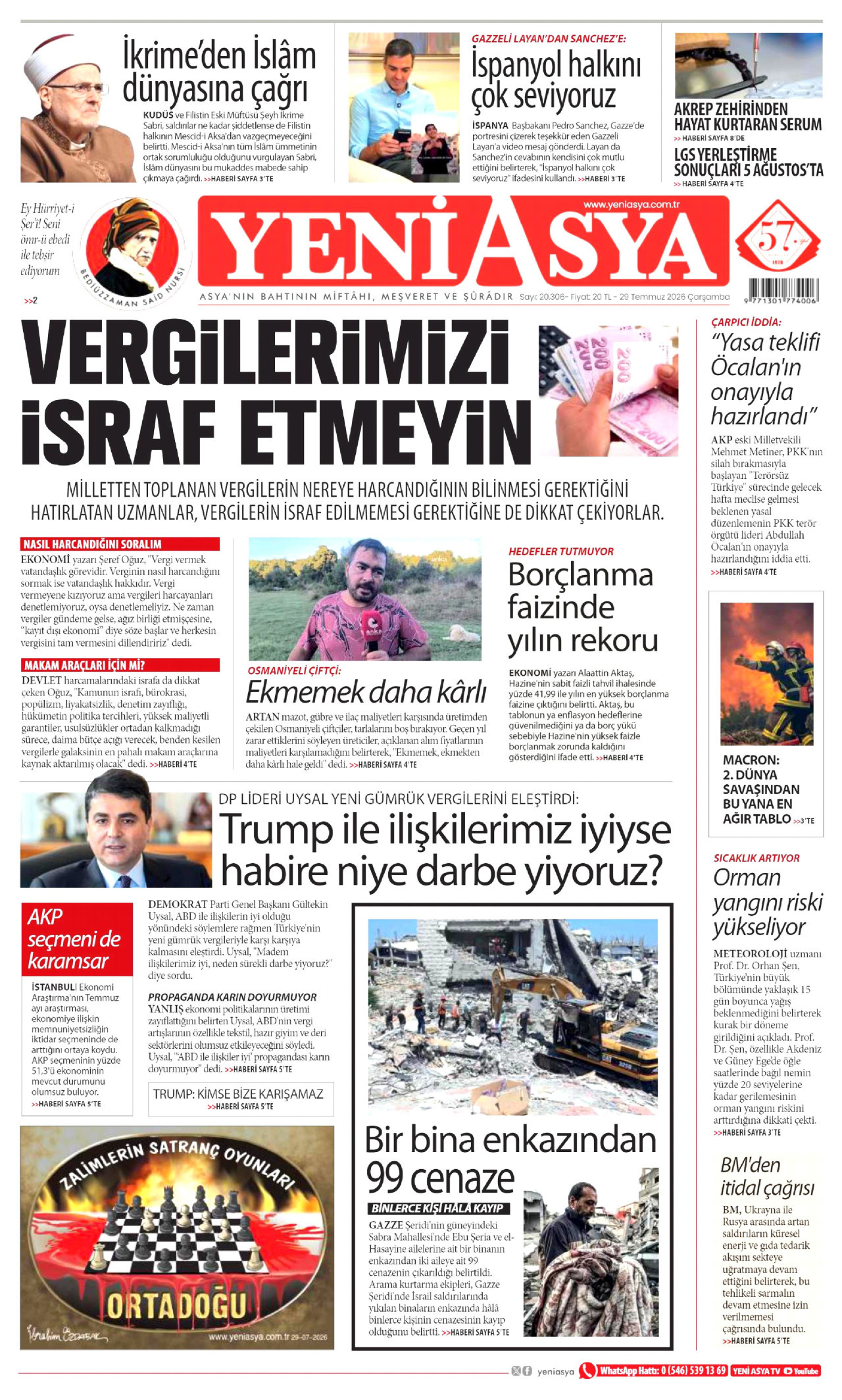 Yeni Asya Manşet