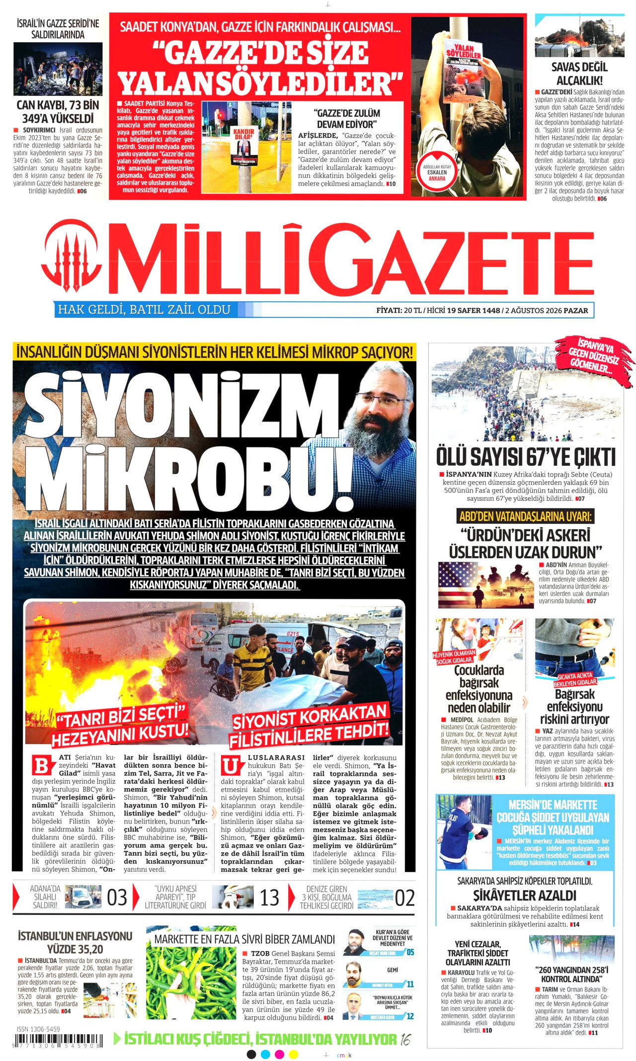 Milli Gazete Manşet